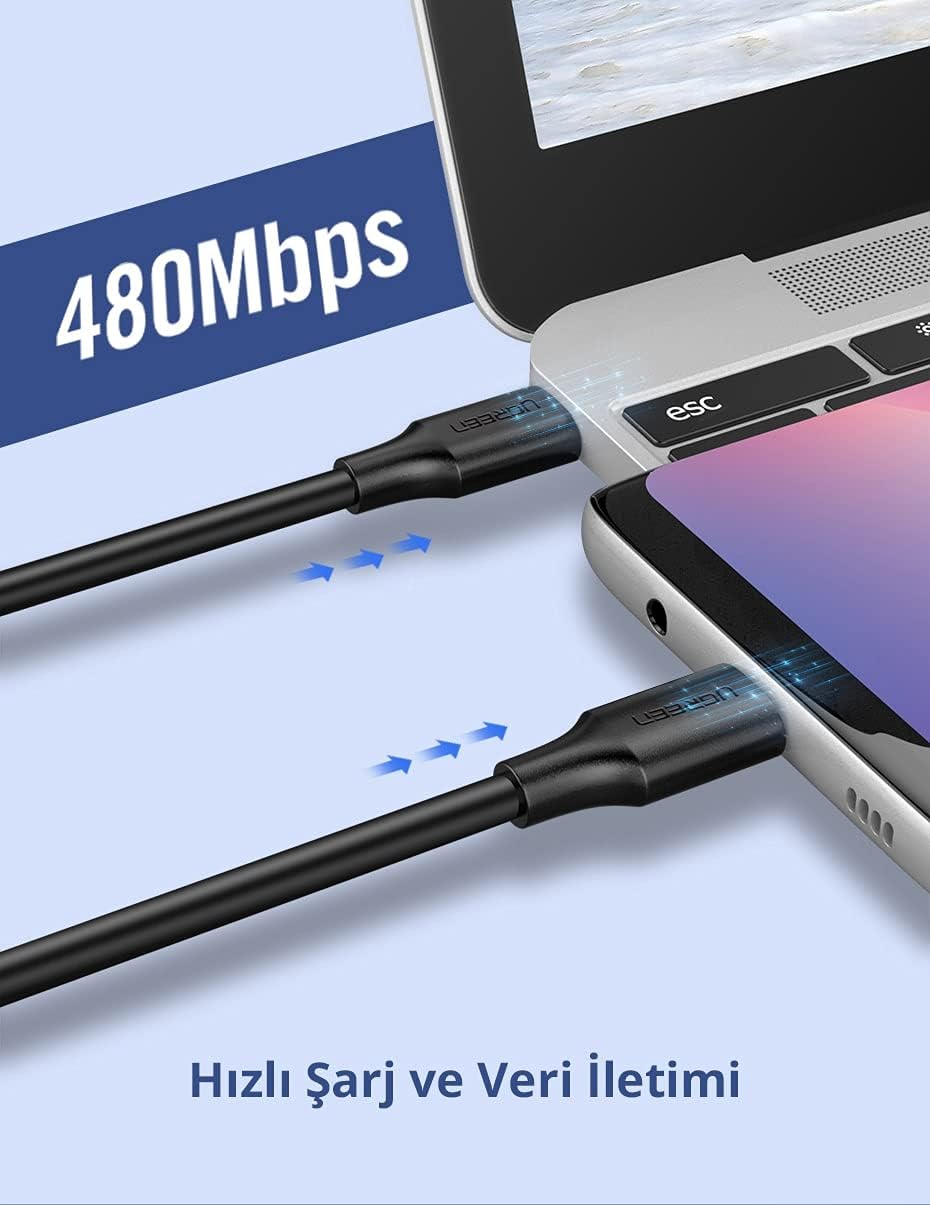 UGREEN USB 2.0 USB-C Kablo (ABS Kaplama)