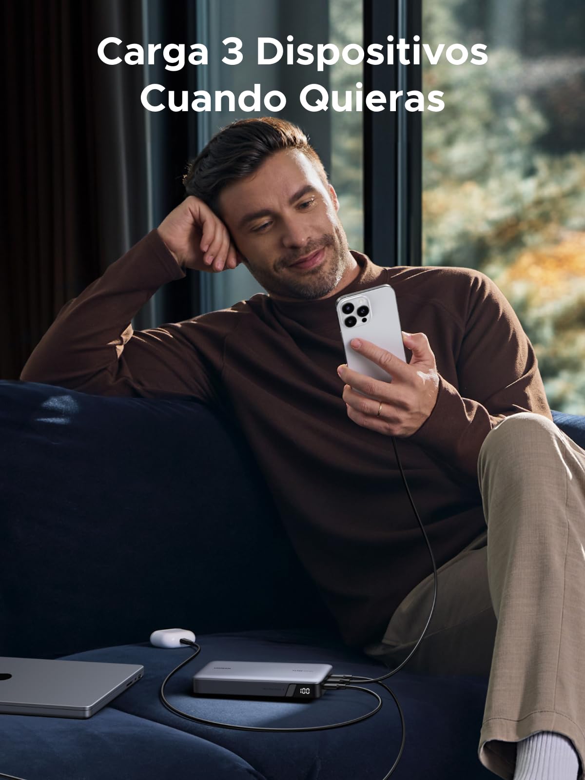 UGREEN Nexode Power Bank 145W 25000mAh, Cargador Portátil con Carga Rápida 140W con Pantalla