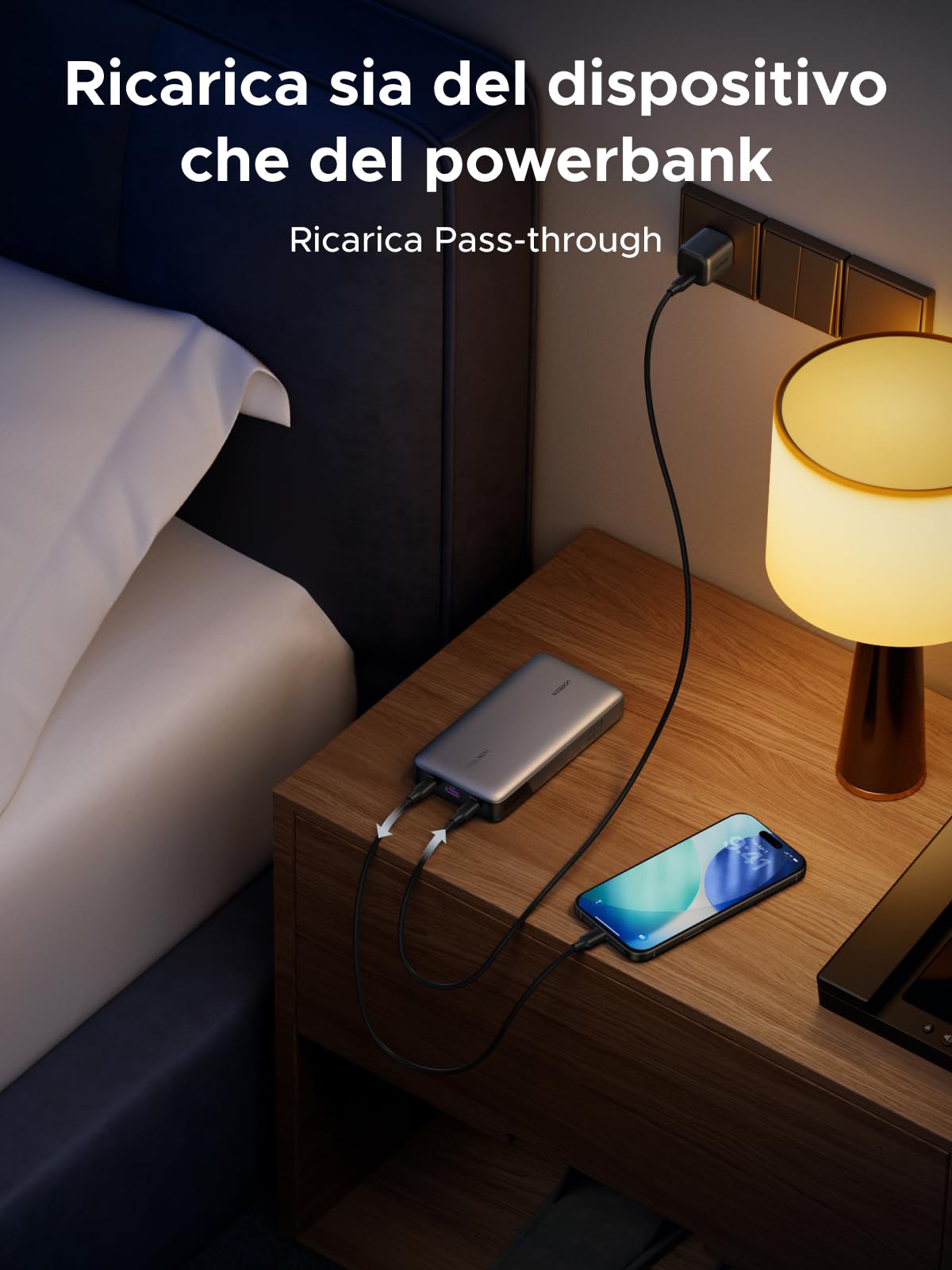 UGREEN Nexode Power Bank 145W 25000mAh, Caricatore Portatile Ricarica Rapida USB C PD 3.1 140W con Display