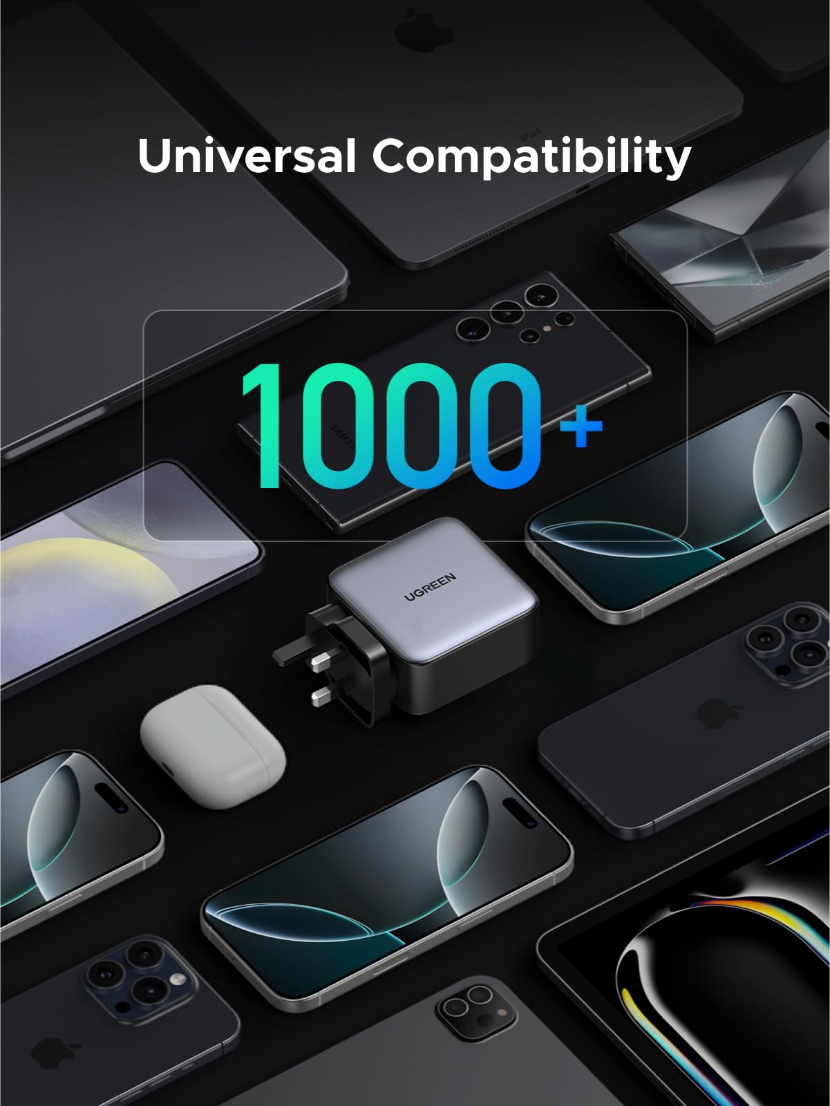 スマホアクセサリー UGREEN 4-Port GaN Fast Charger 200W 55325_grande.png?v=1766542108
