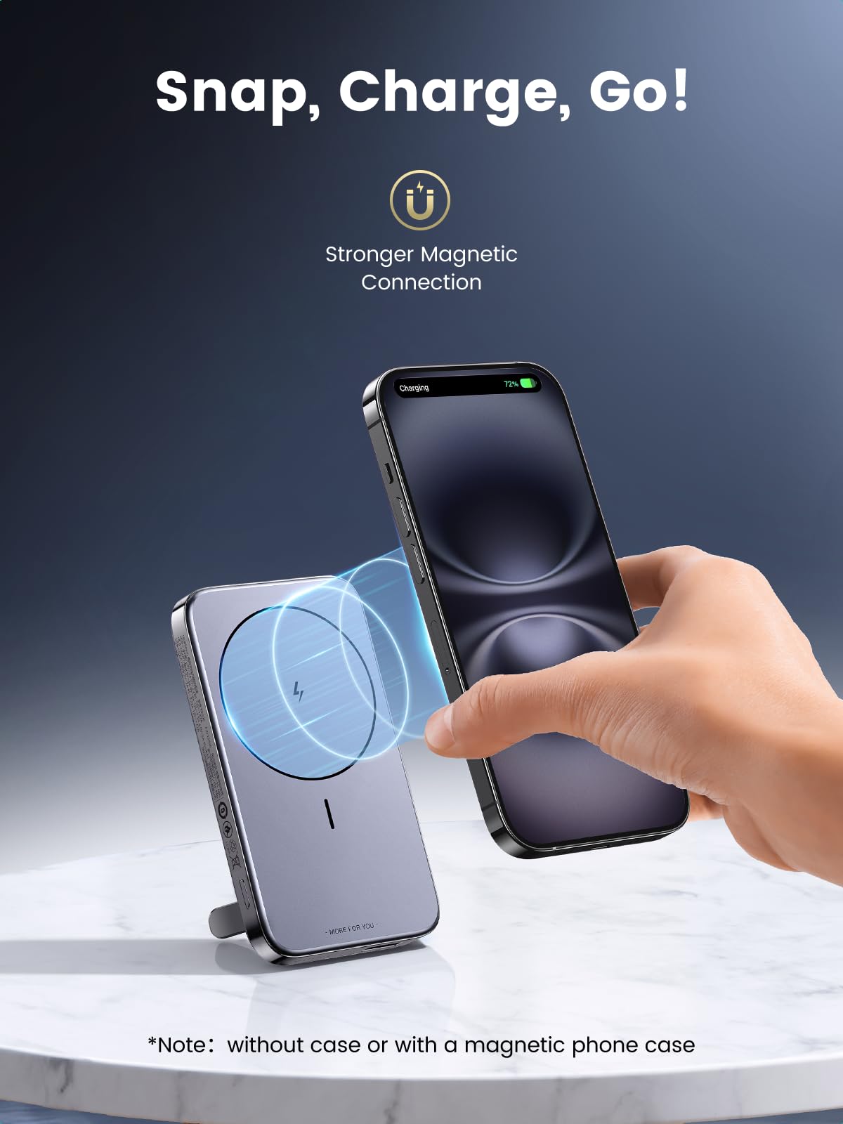 UGREEN Magnetic Wireless Power Bank 10000mAh Space Gray