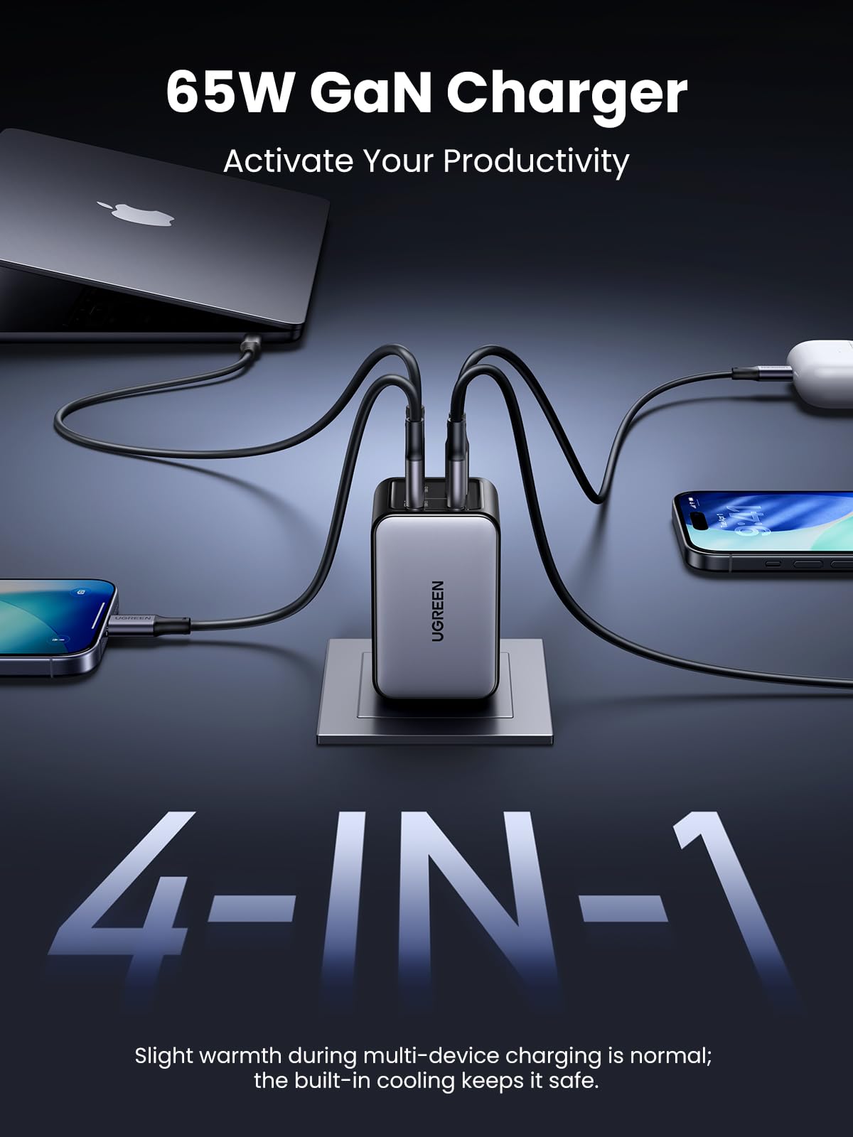 UGREEN Nexode 65W 4-Port GaN Fast Charger