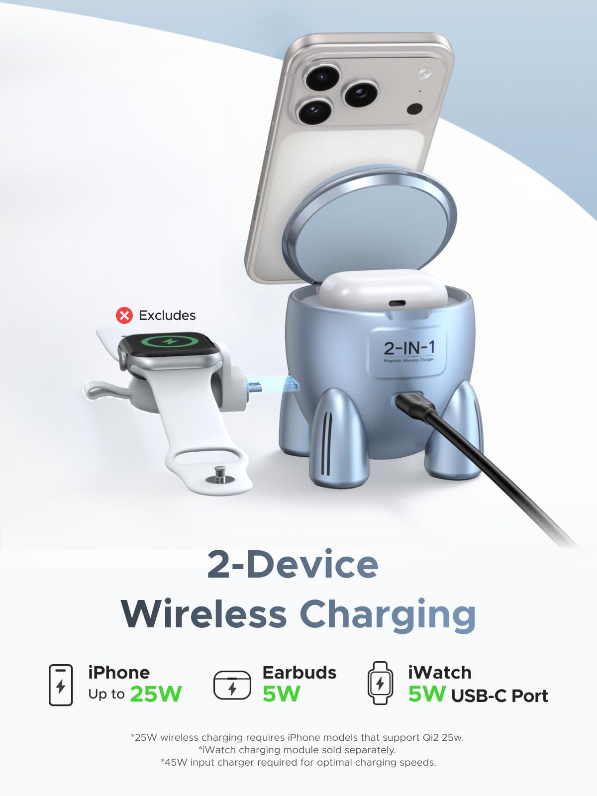 UGREEN UNO Rocket Shape Wireless 25W Charger