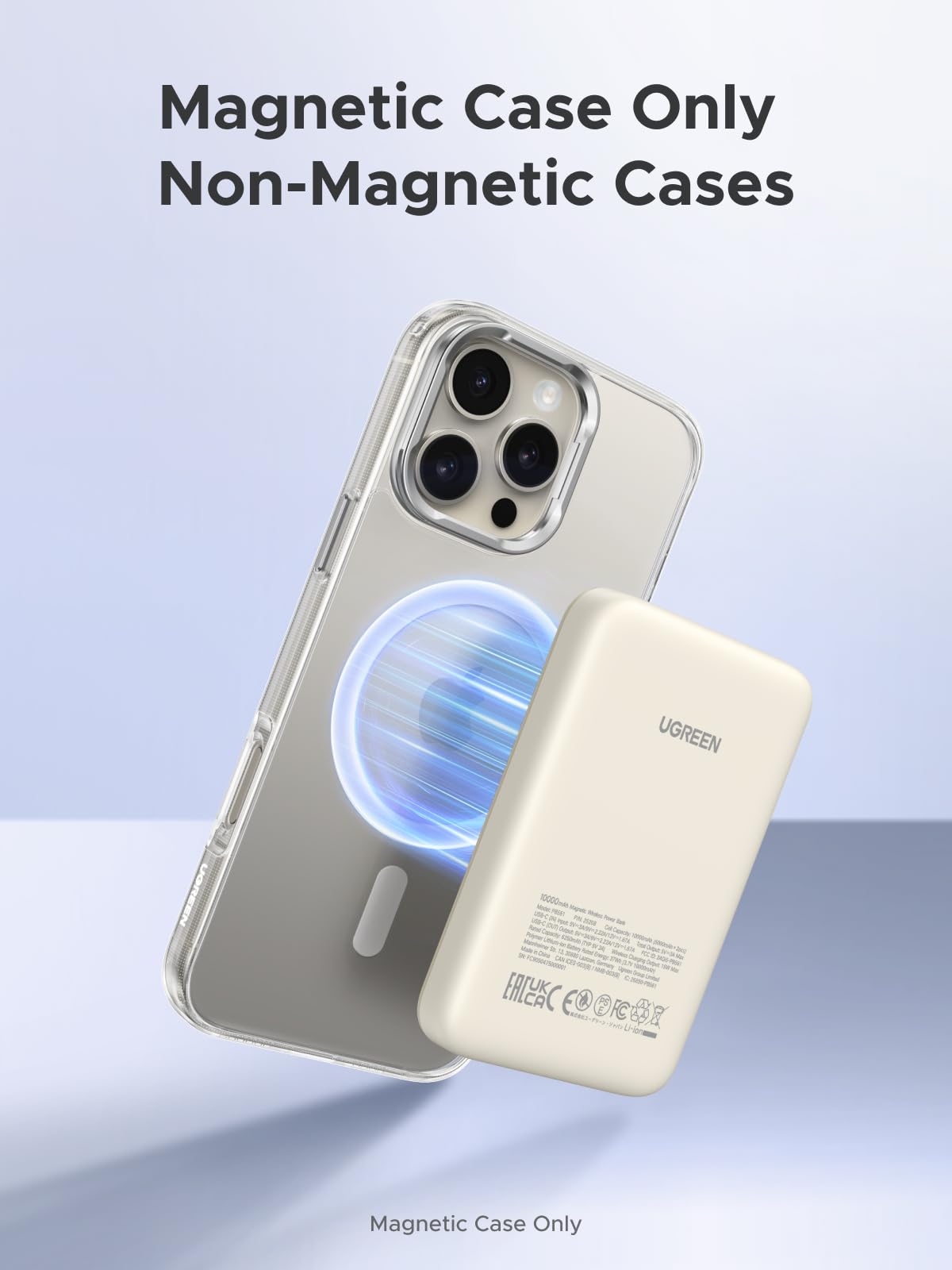 UGREEN Magnetic Power Bank,10,000mAh 7.5W