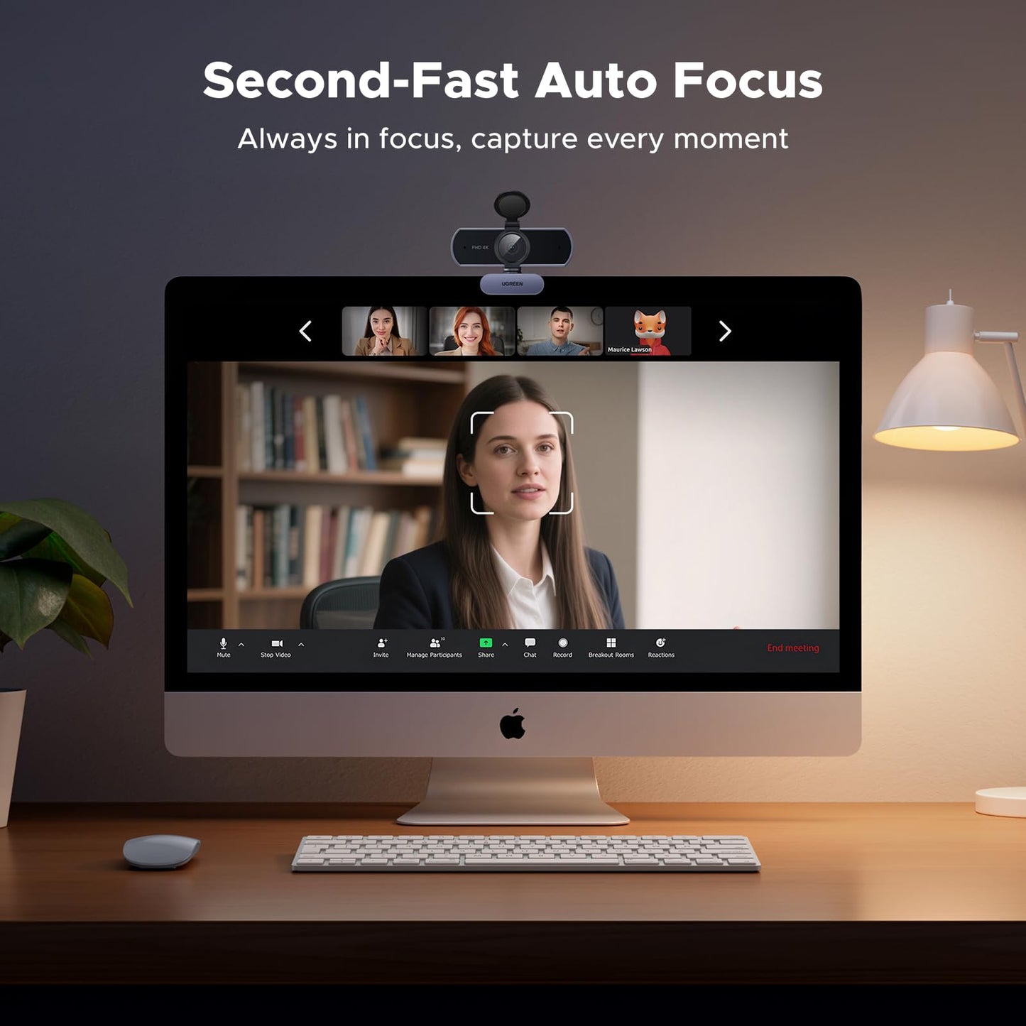 UGREEN 4K Webcam for PC Ultra HD 1080P 60FPS Web Camera with Microphone