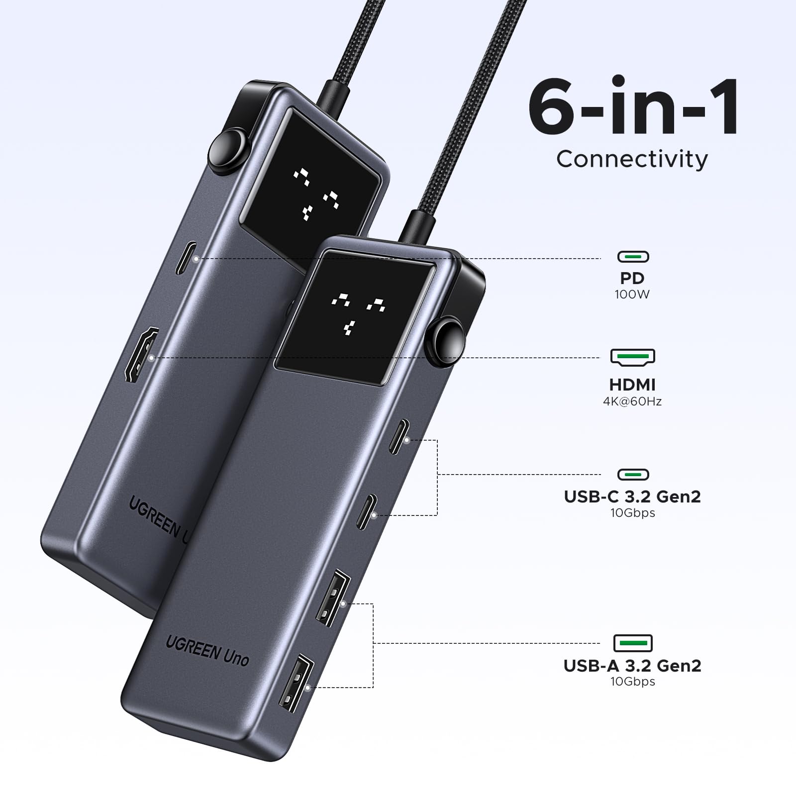 UGREEN Uno USB-C Hub 6-in-1 – UGREEN Official Site