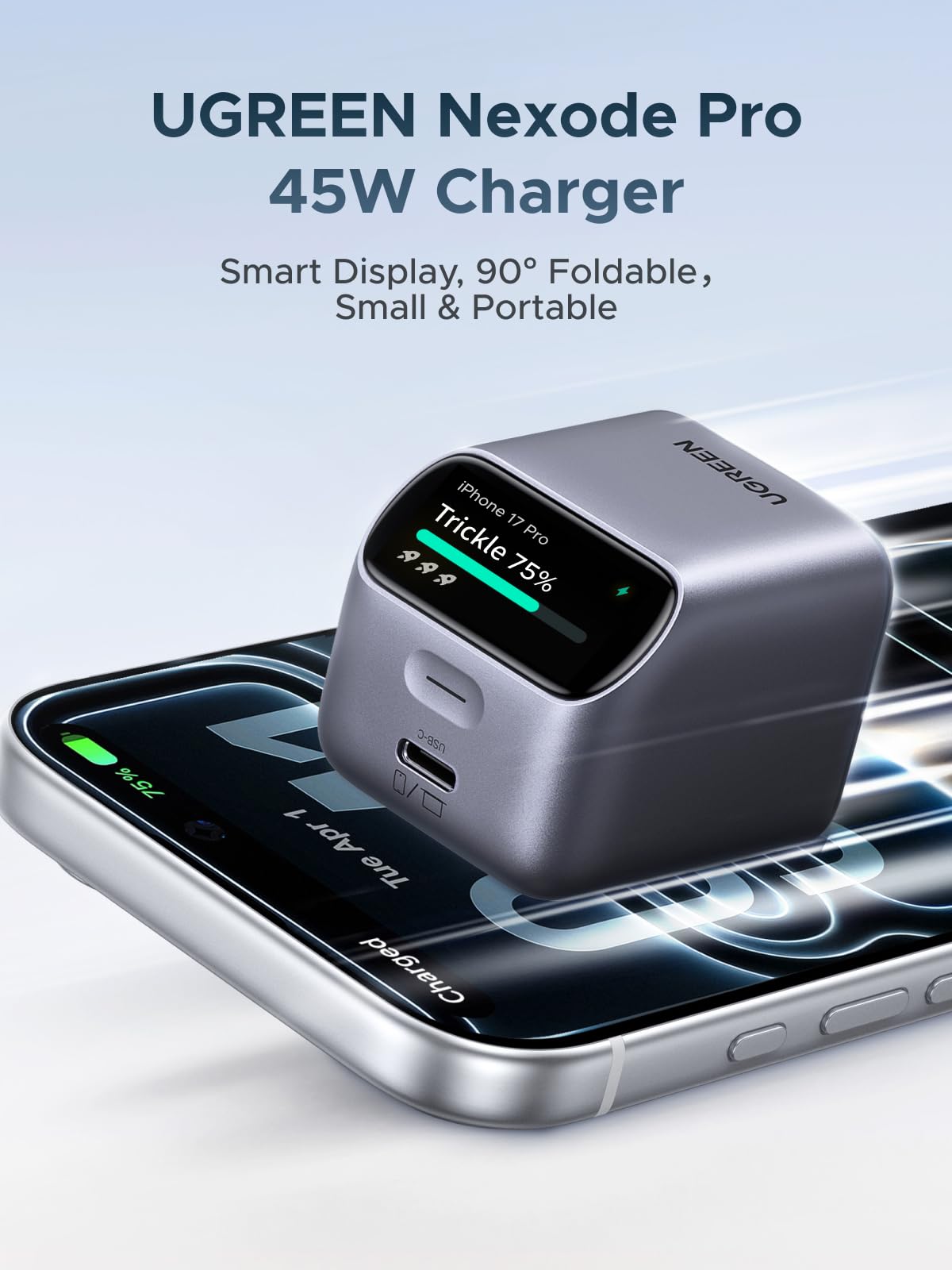 UGREEN Nexode Pro 45W Charger with Smart Display