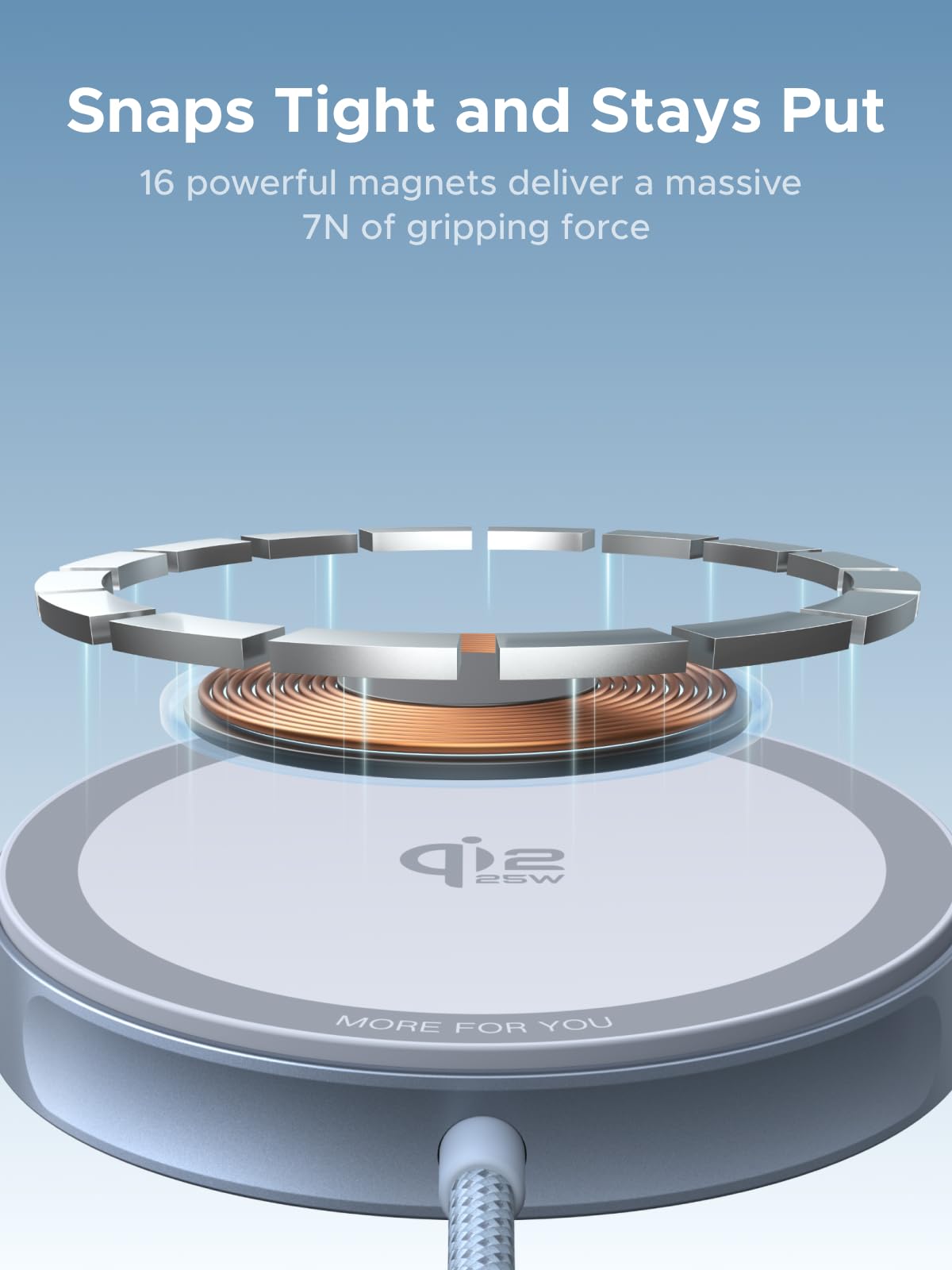 UGREEN MagFlow 25W Magnetic Wireless Charger 