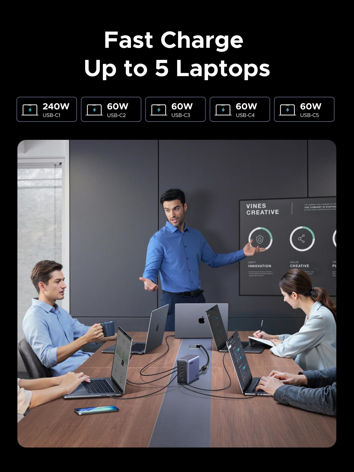 UGREEN Nexode Sạc Để Bàn 6 Cổng 500W