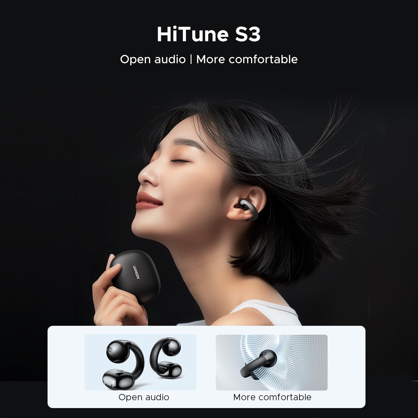 UGREEN HiTune S3 Tam Kablosuz Kulaklık (Siyah)