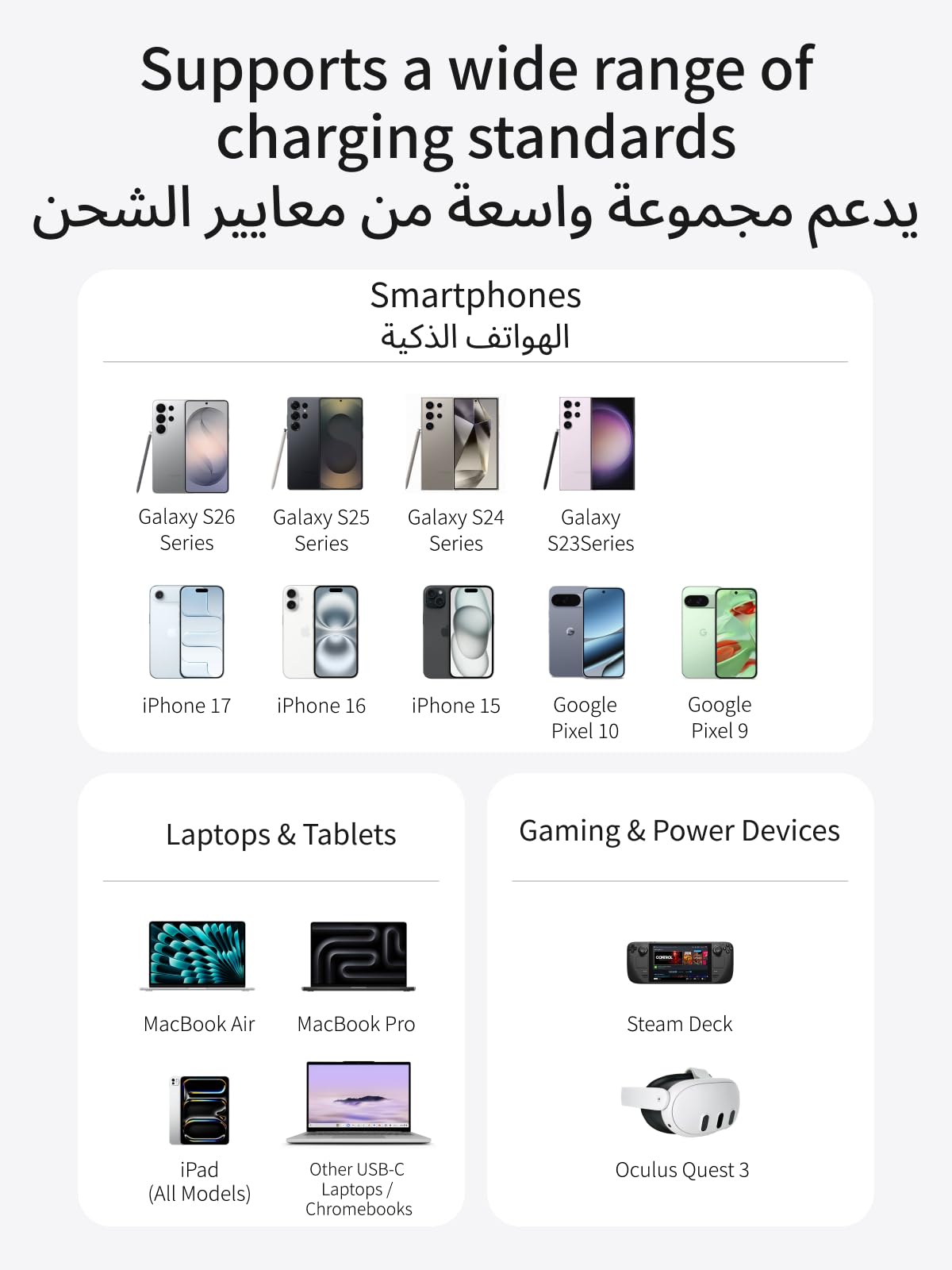 شاحن يوجرين نيكسود إير بقدرة 45 واط رمادي فضائي