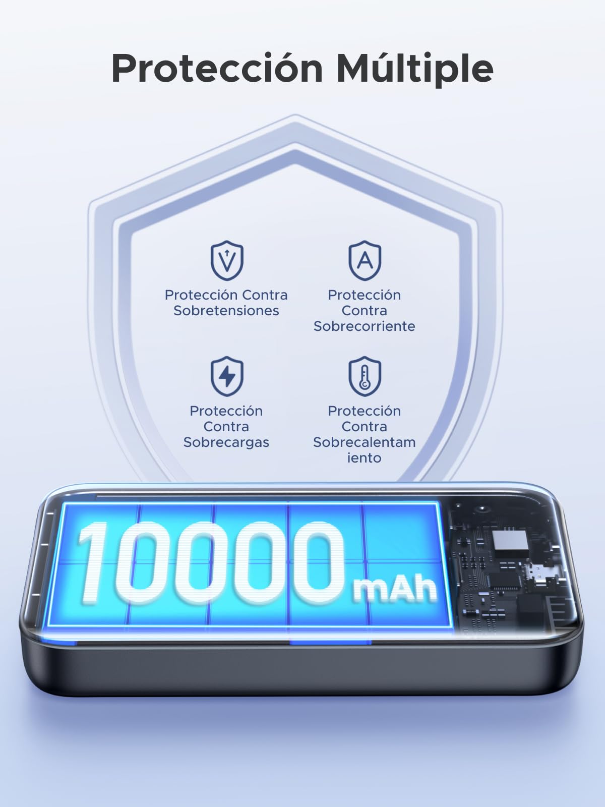 UGREEN Nexode Power Bank Inalámbrico Magnético 10000mAh con Carga Rápida USB C 20W PD