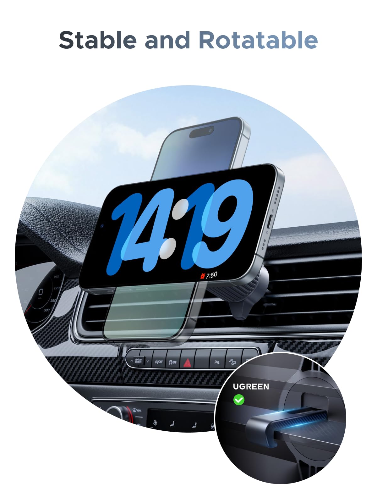 UGREEN 25W Magnetic Car Wireless Charger