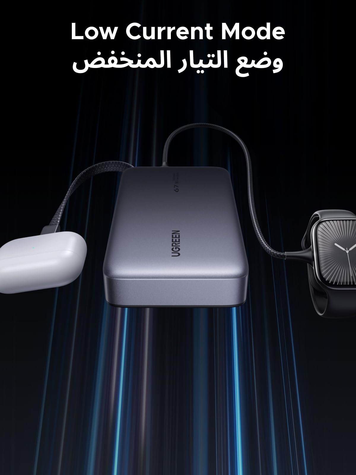UGREEN Nexode Power Bank 20000mAh 67W with Built-in USB-C Cable