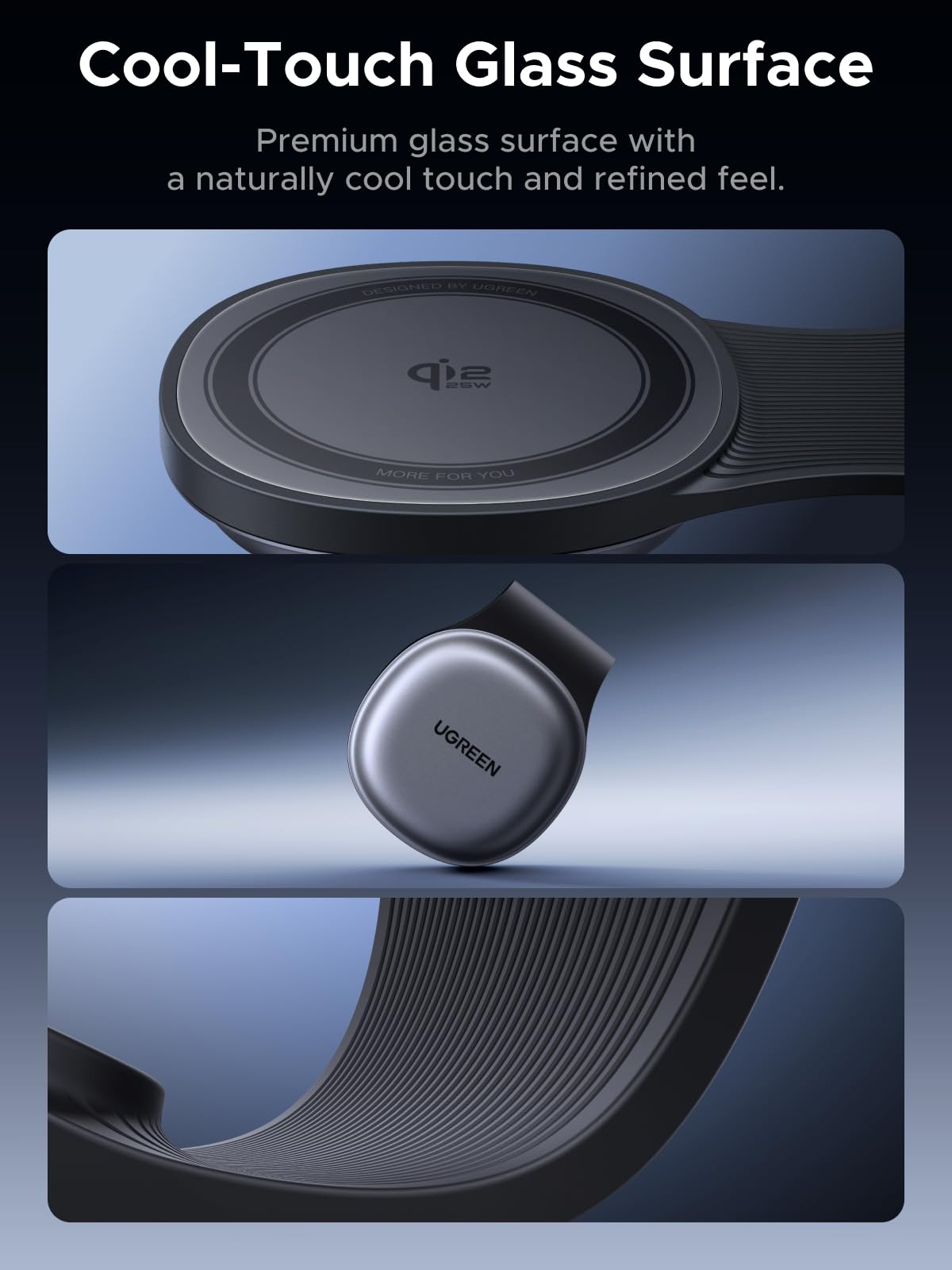 UGREEN MagFlow 2-in-1 Foldable Magnetic Wireless Charger 25W