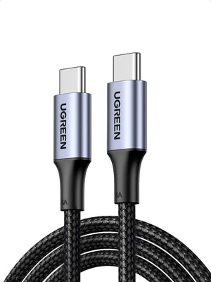 UGREEN USB C Cable 2M, Braided 100W Power Delivery PD Super Fast Charge Cable USB C to Type-C for iPhone 15/16/17 pro max, iPad mini 7, MacBook Pro, iPad, Samsung S25 Ultra/S24/23/, Huawei P70