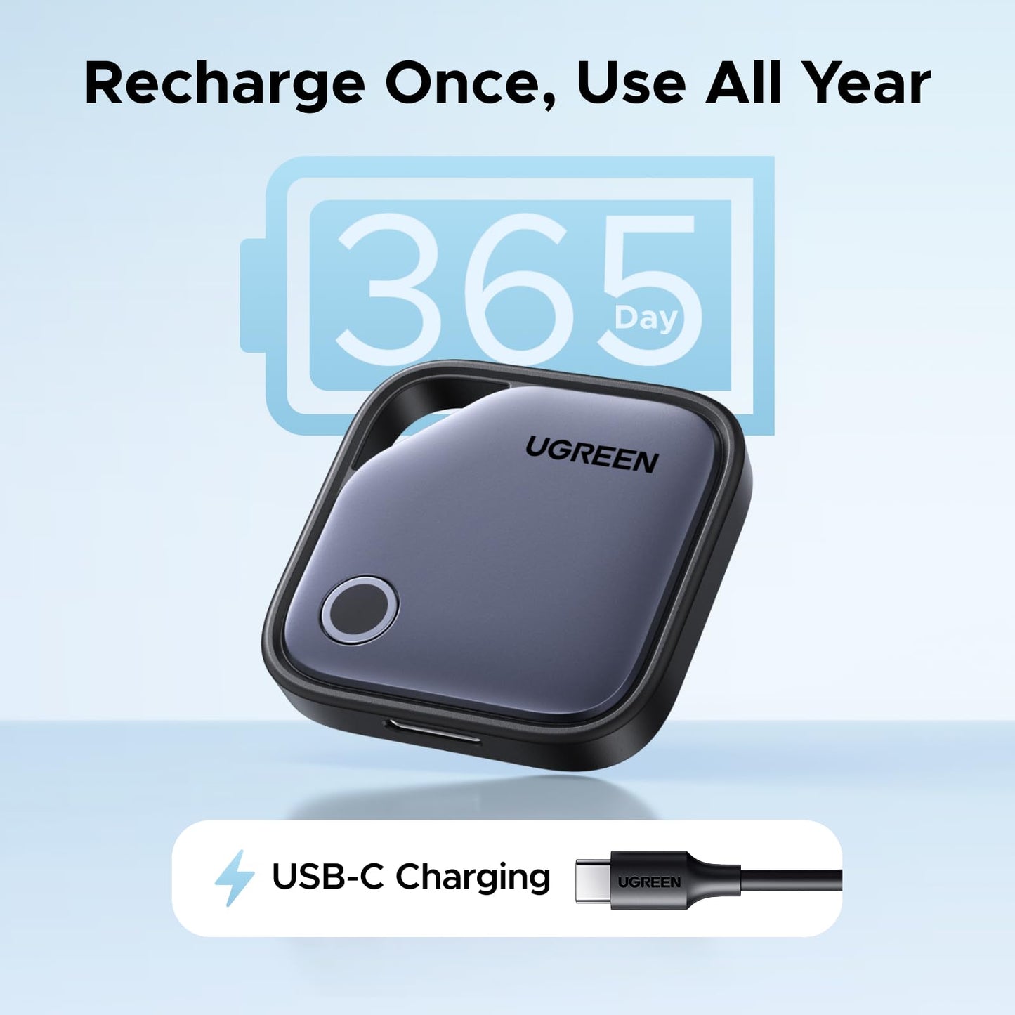UGREEN FineTrack Duo for iOS or Android, Dual System USB-C Rechargeable