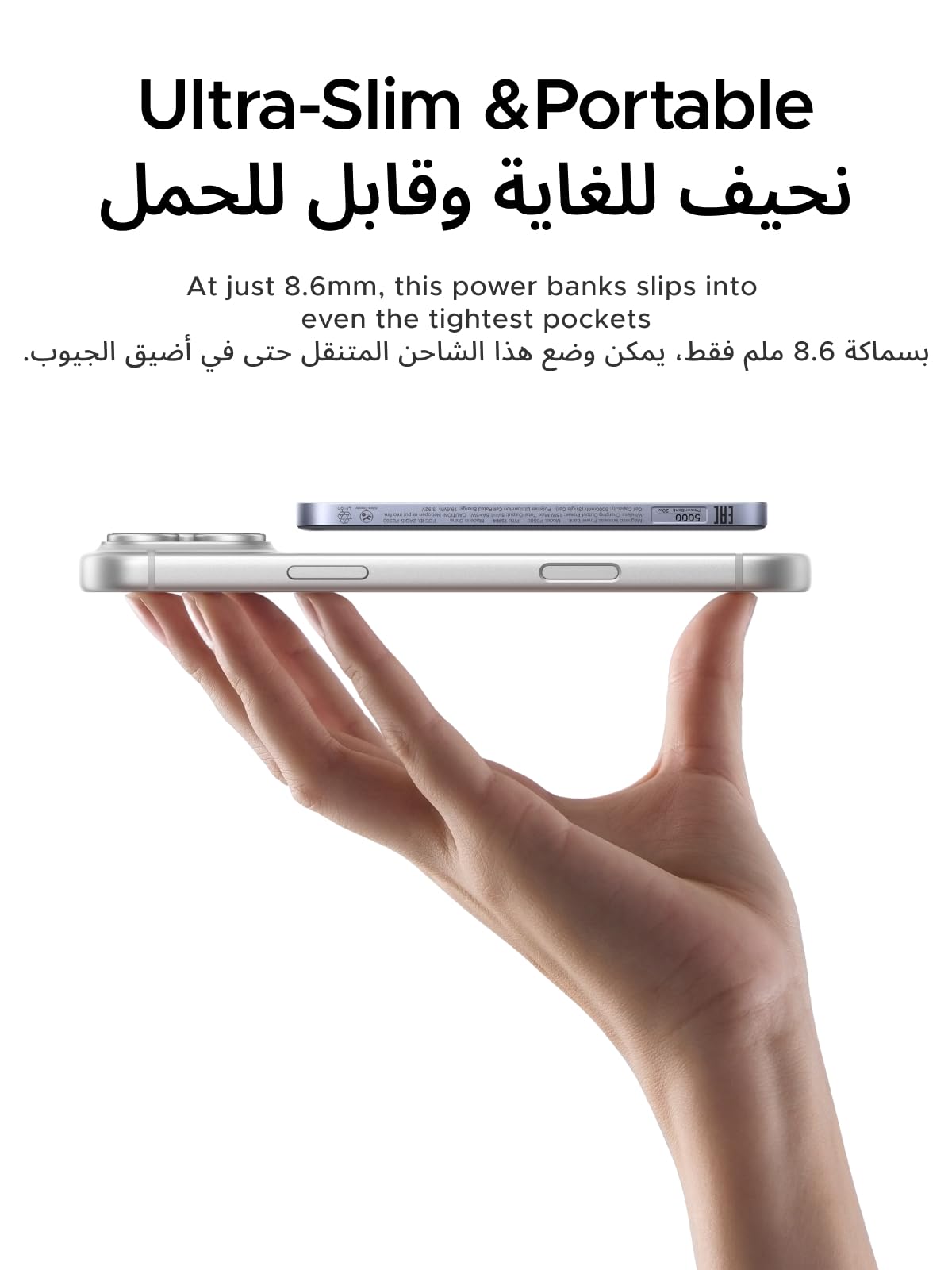 UGREEN MagFlow Air Magnetic Power Bank 5000mAh 20W Space Gray