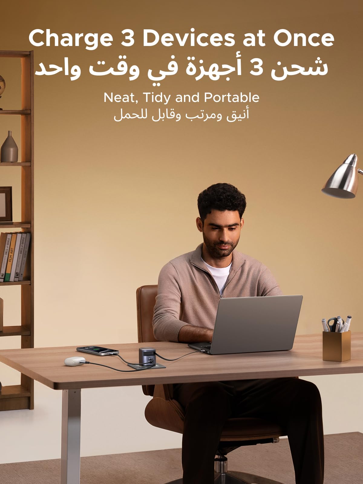 UGREEN Nexode شاحن بكابل USB-C قابل للسحب 65 واط