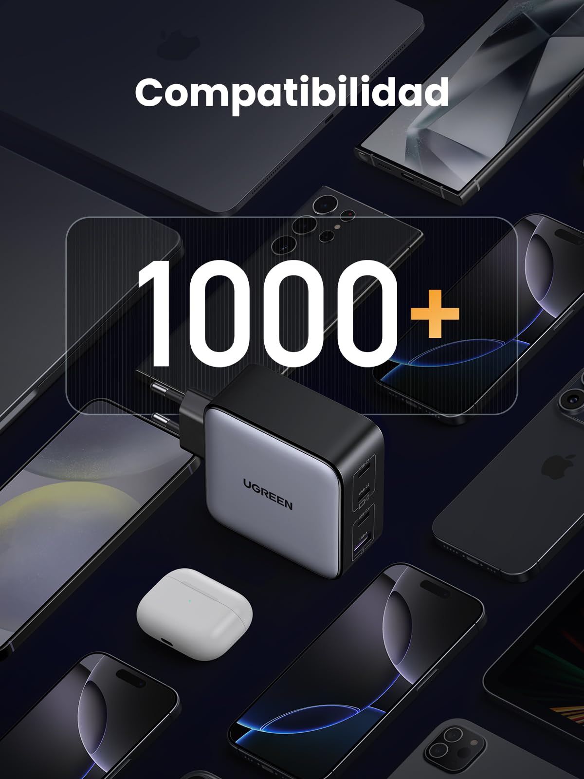 UGREEN Nexode Cargador USB C 100 W con 4 Puertos