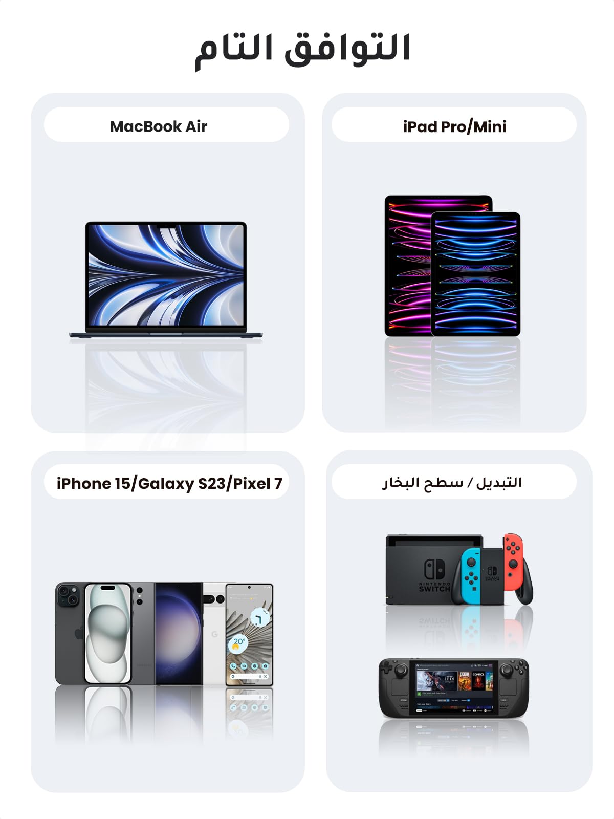 UGREEN كابل USB-C بقدرة 60 واط نوع PVC