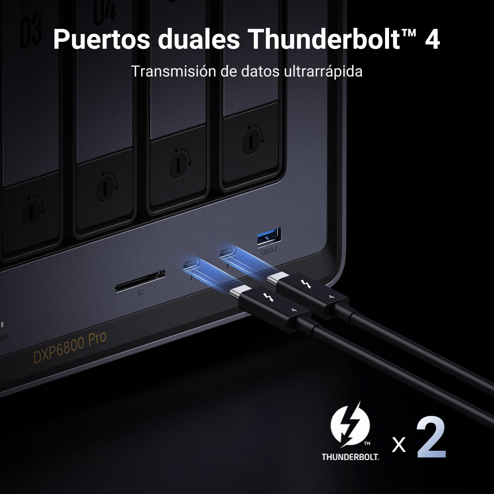 UGREEN NASync DXP6800 Pro, NAS de escritorio de 6 bahías, CPU Intel i5 1235u de 10 núcleos