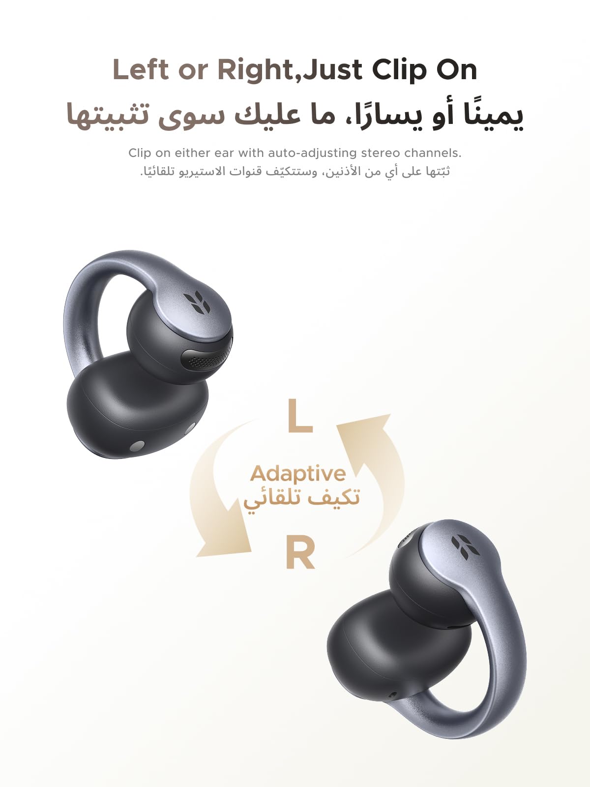 UGREEN Clipbuds Pro 2 Earbuds, AI Assistance Open-ear Wireless Earbuds