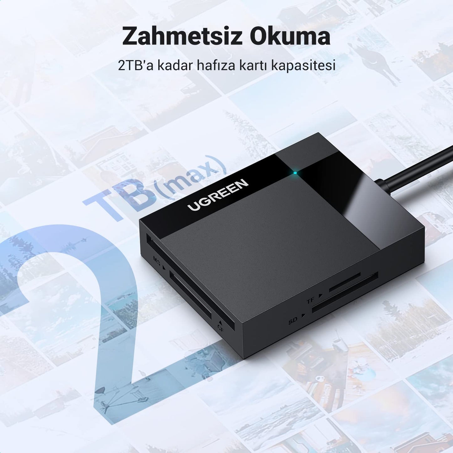 UGREEN 4’ü 1 Arada USB 3.0 Kart Okuyucu