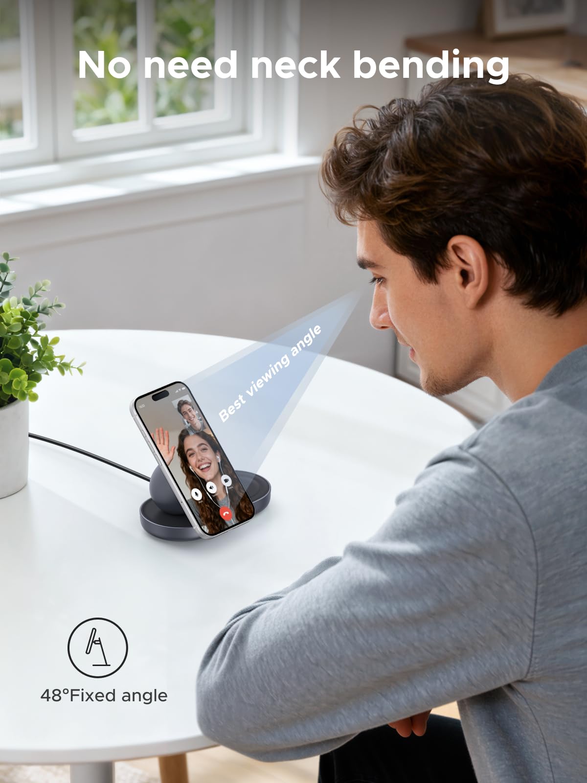 UGREEN  MagFlow Qi2 15W 2-in-1 Wireless Charger