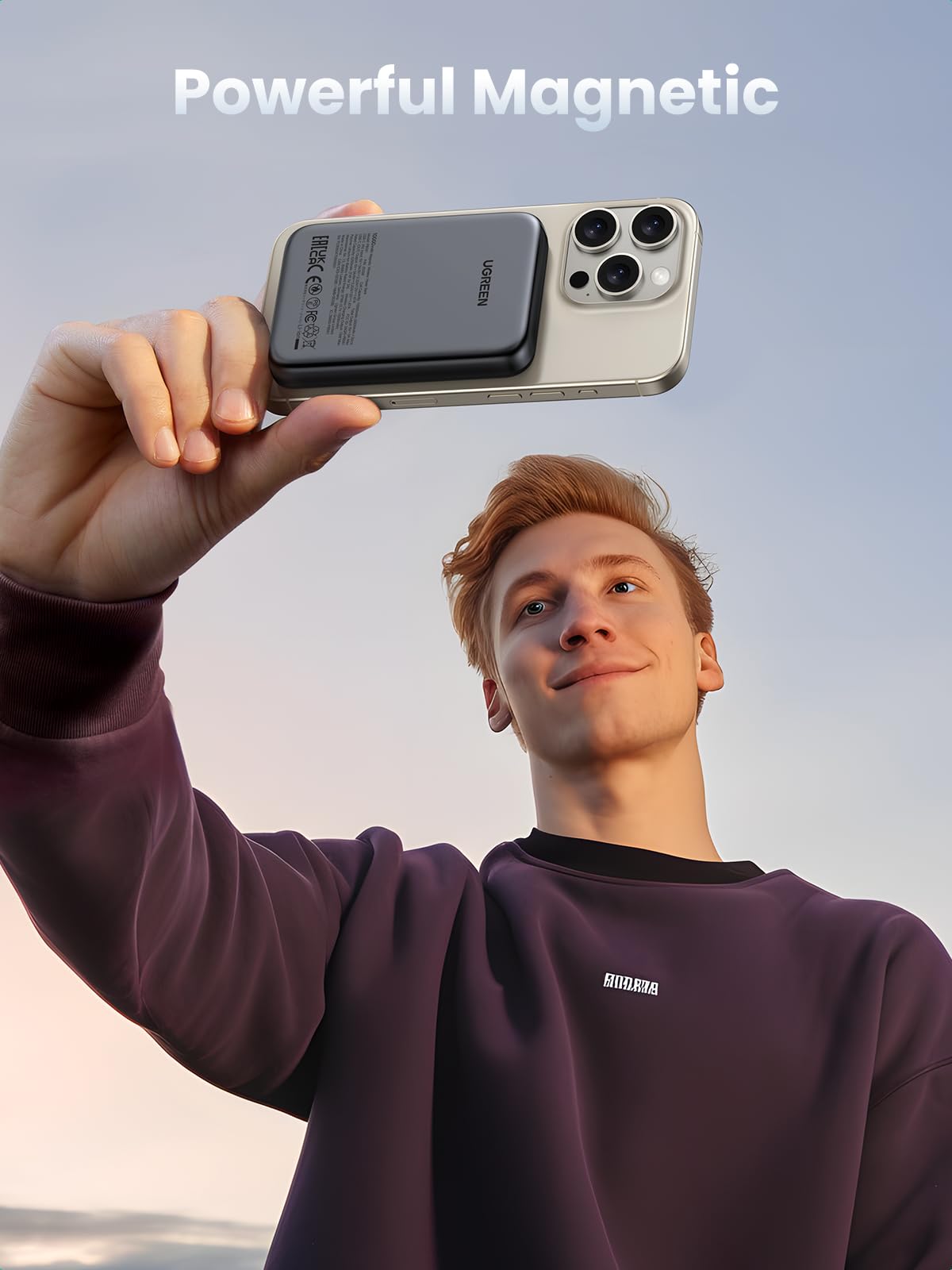 UGREEN Magnetic Wireless Power Bank 10000mAh 20W 1C+7.5W Space Gray