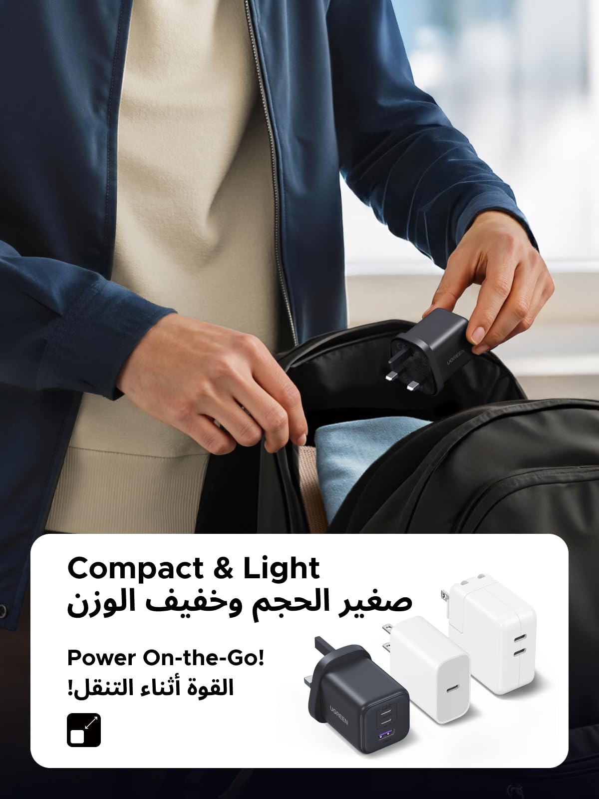 UGREEN Charger USB-C 3-Port 45W