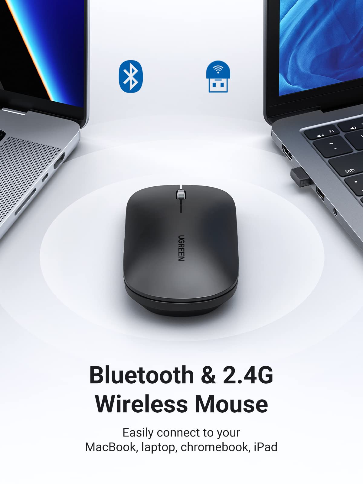 UGREEN Silent Mice Cordless Slim USB 2.4G