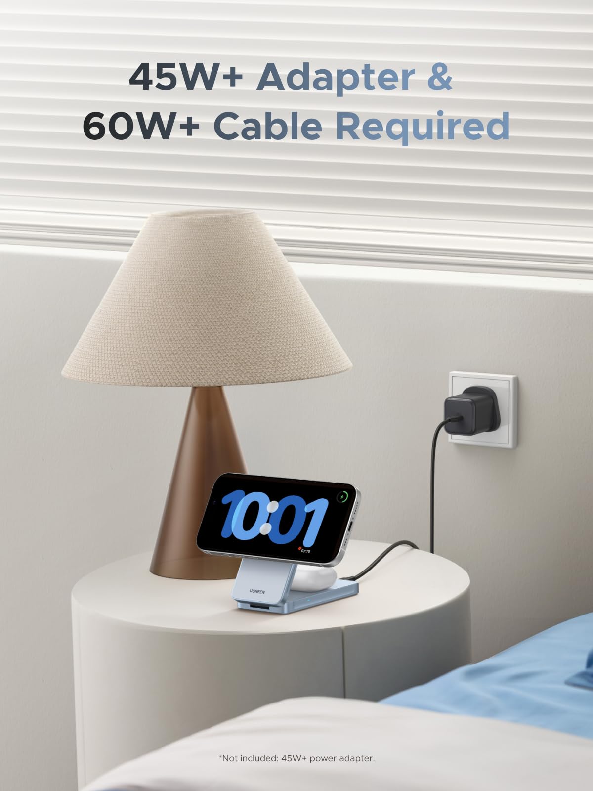 UGREEN MagFlow 2-in-1 Magnetic Wireless Charger 25W