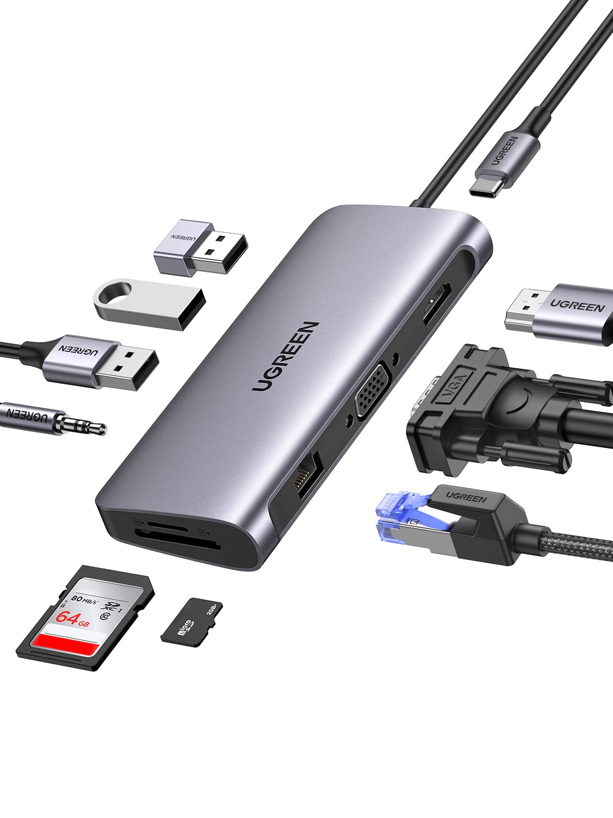 UGREEN 10-in-1 4K HDMI USB C Hub
