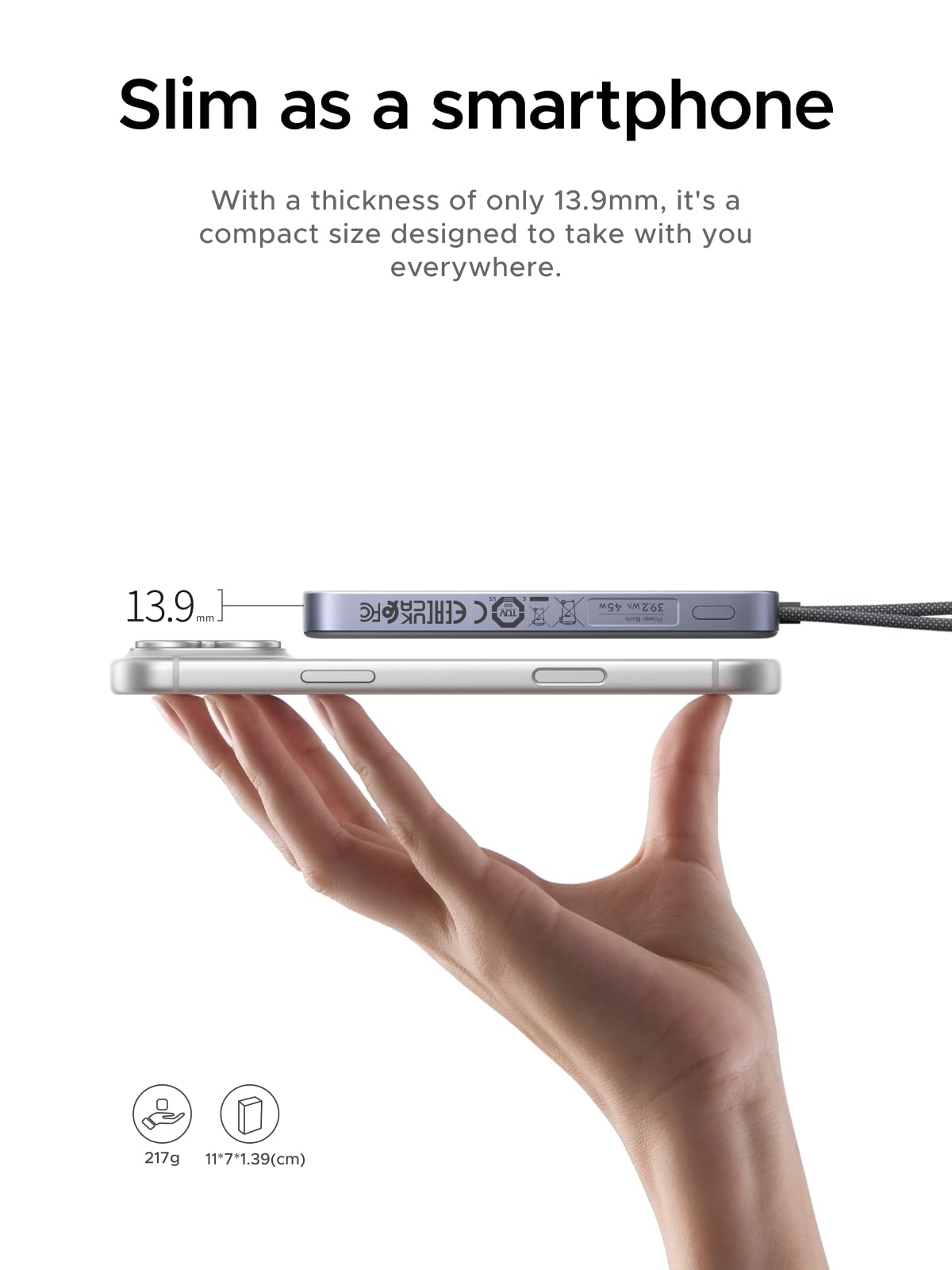Sạc dự phòng từ tính UGREEN MagFlow Air 10000mAh 25W