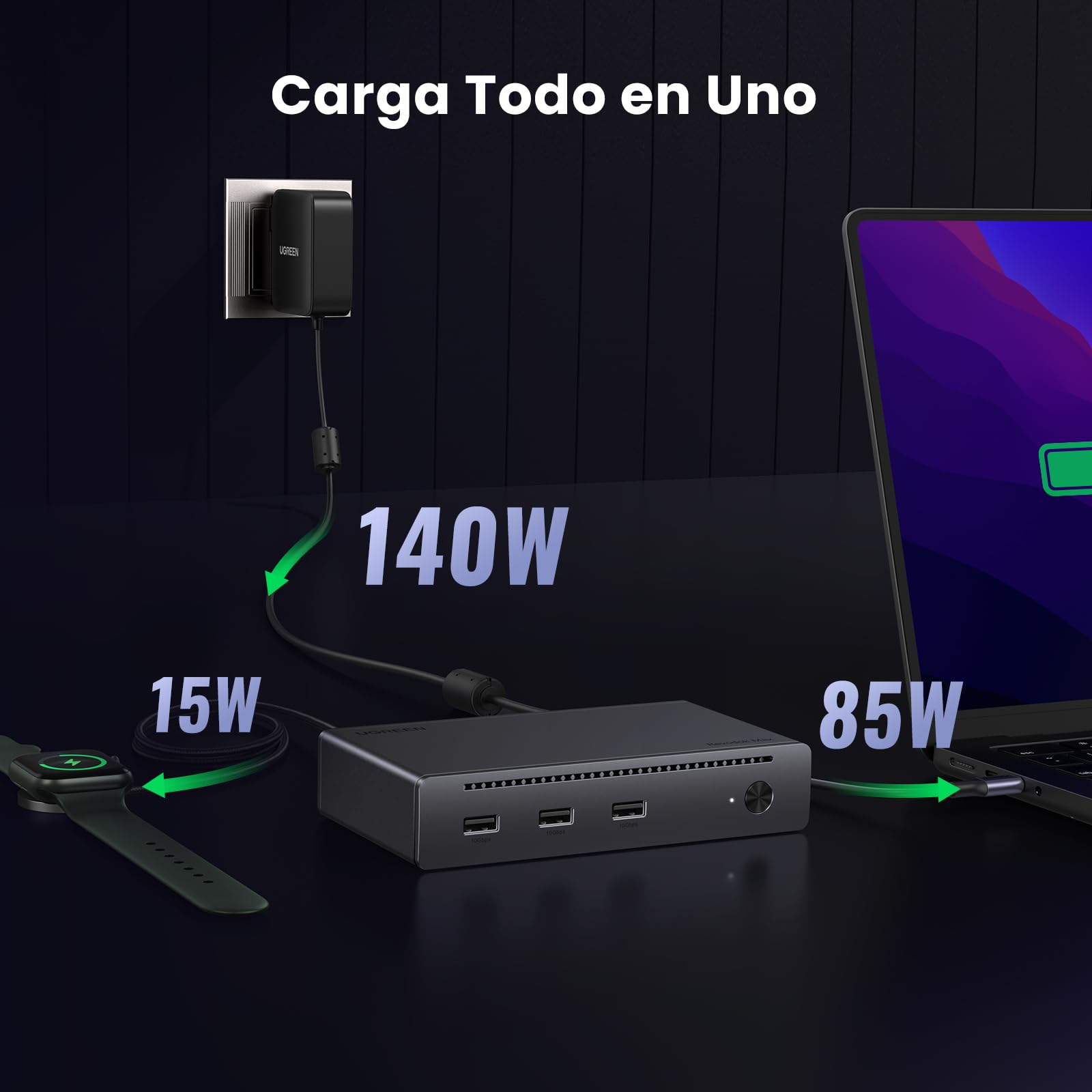 UGREEN Revodok Max 208 Docking Station Thunderbolt 4 8 En 1 Hub