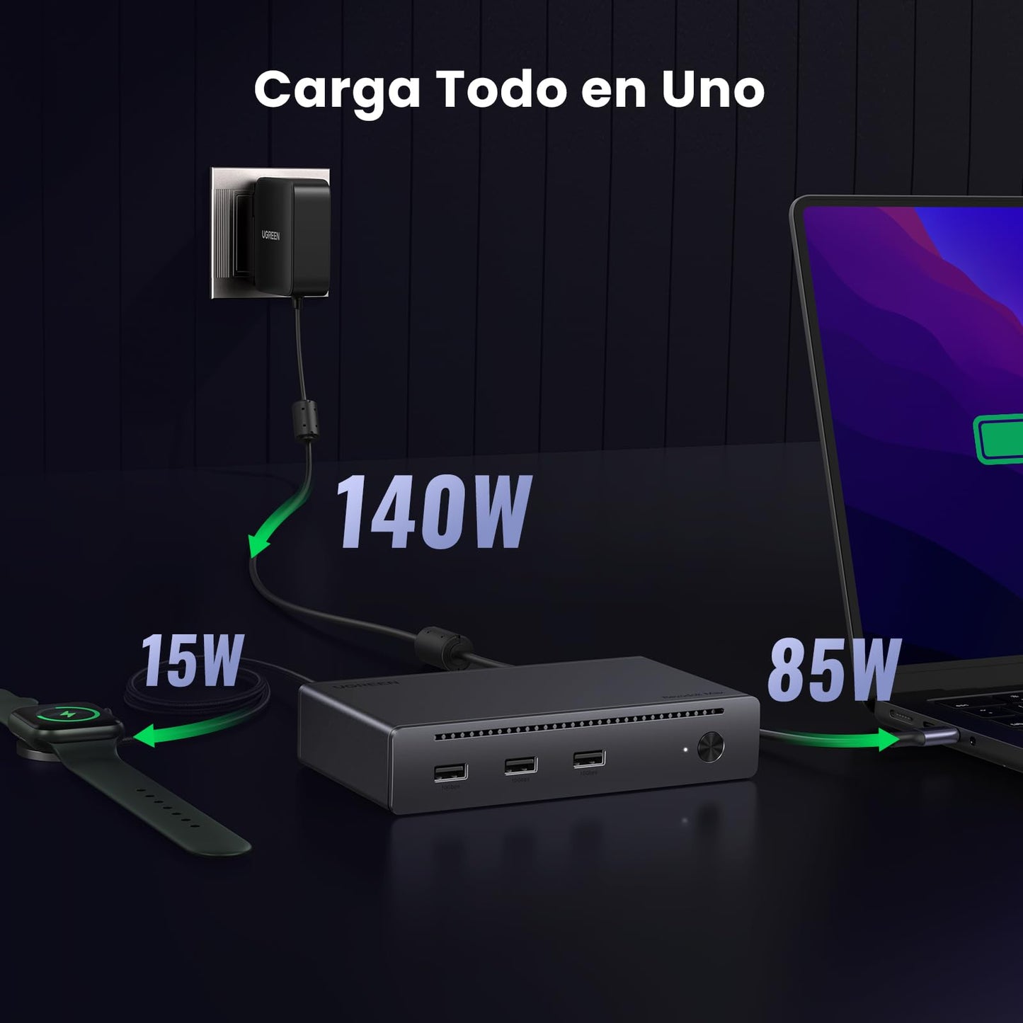 UGREEN Revodok Max 208 Docking Station Thunderbolt 4 8 En 1 Hub