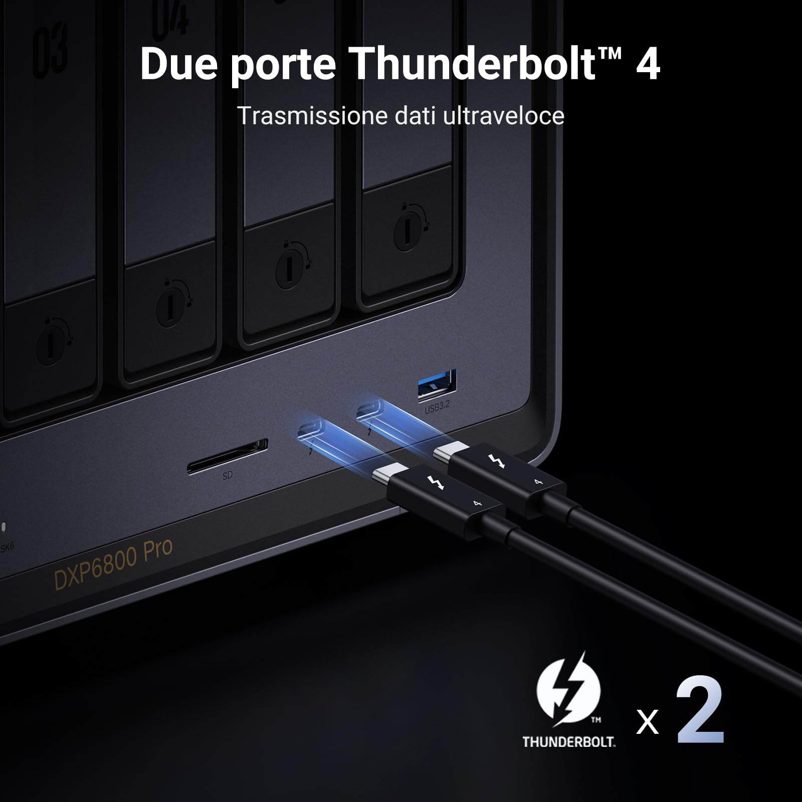 UGREEN NASync DXP6800 Pro, NAS desktop a 6 bay, CPU Intel i5 1235u 10-Core