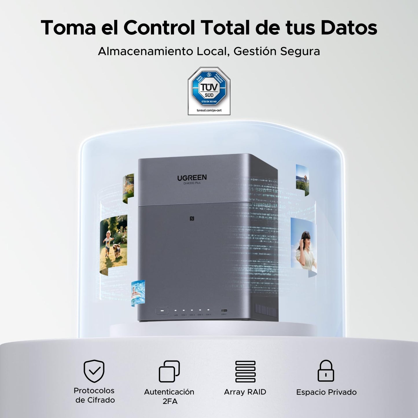 UGREEN NASync DH4300 Plus NAS de Escritorio 4 Bahías