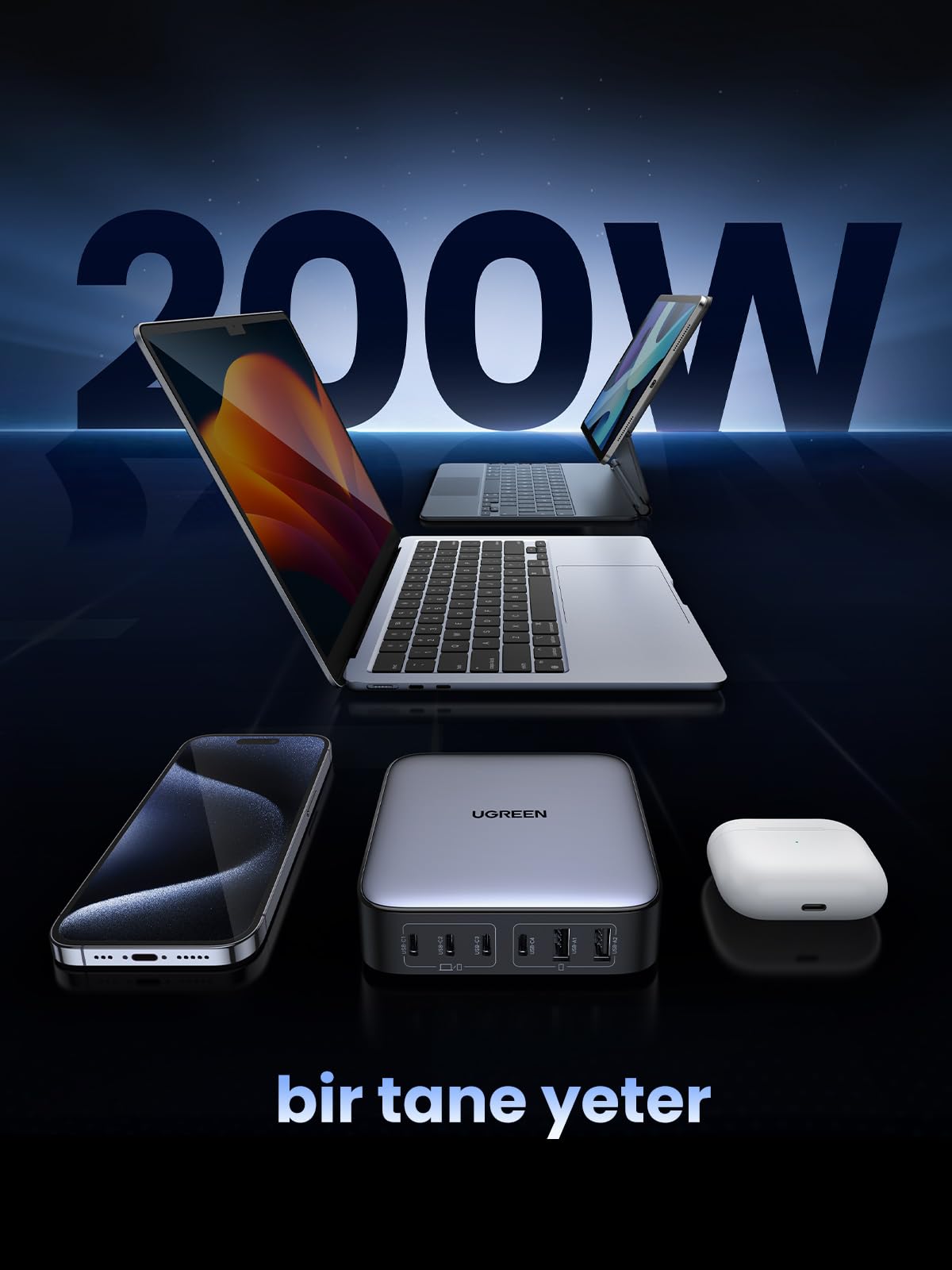 UGREEN Nexode 200W 5 Port Masaüstü Şarj Cihazı