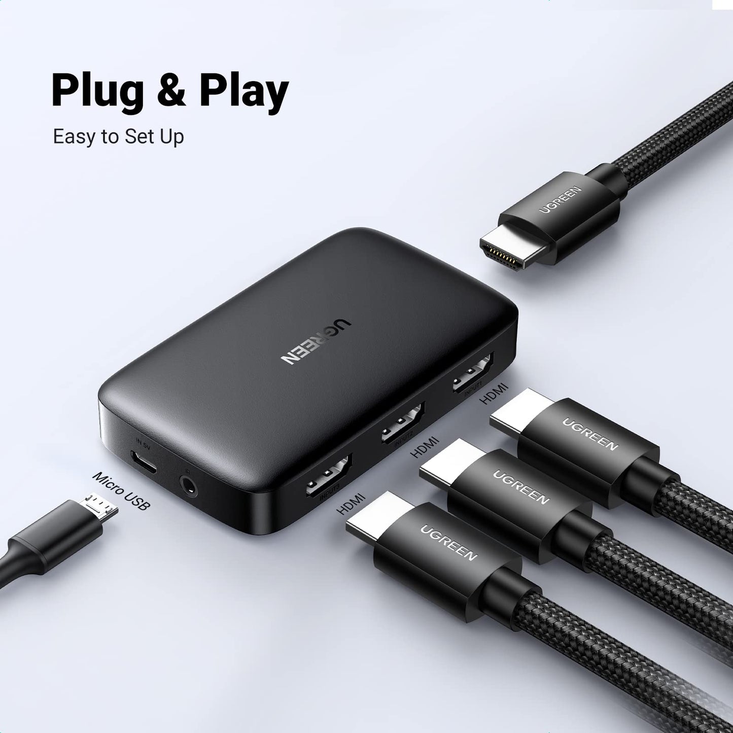 UGREEN HDMI Splitter (1 Giriş 4 Çıkış, 4K@60Hz)