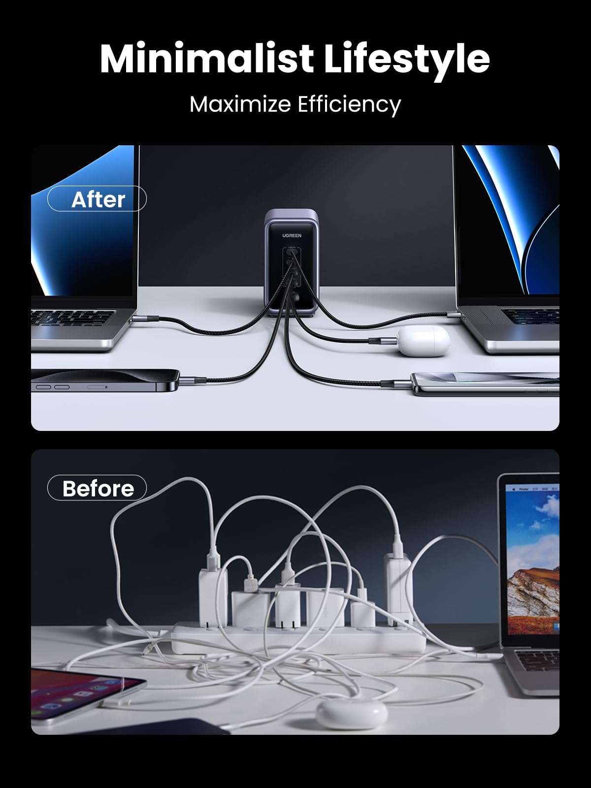 300W six-port GaN desktop fast charging charger