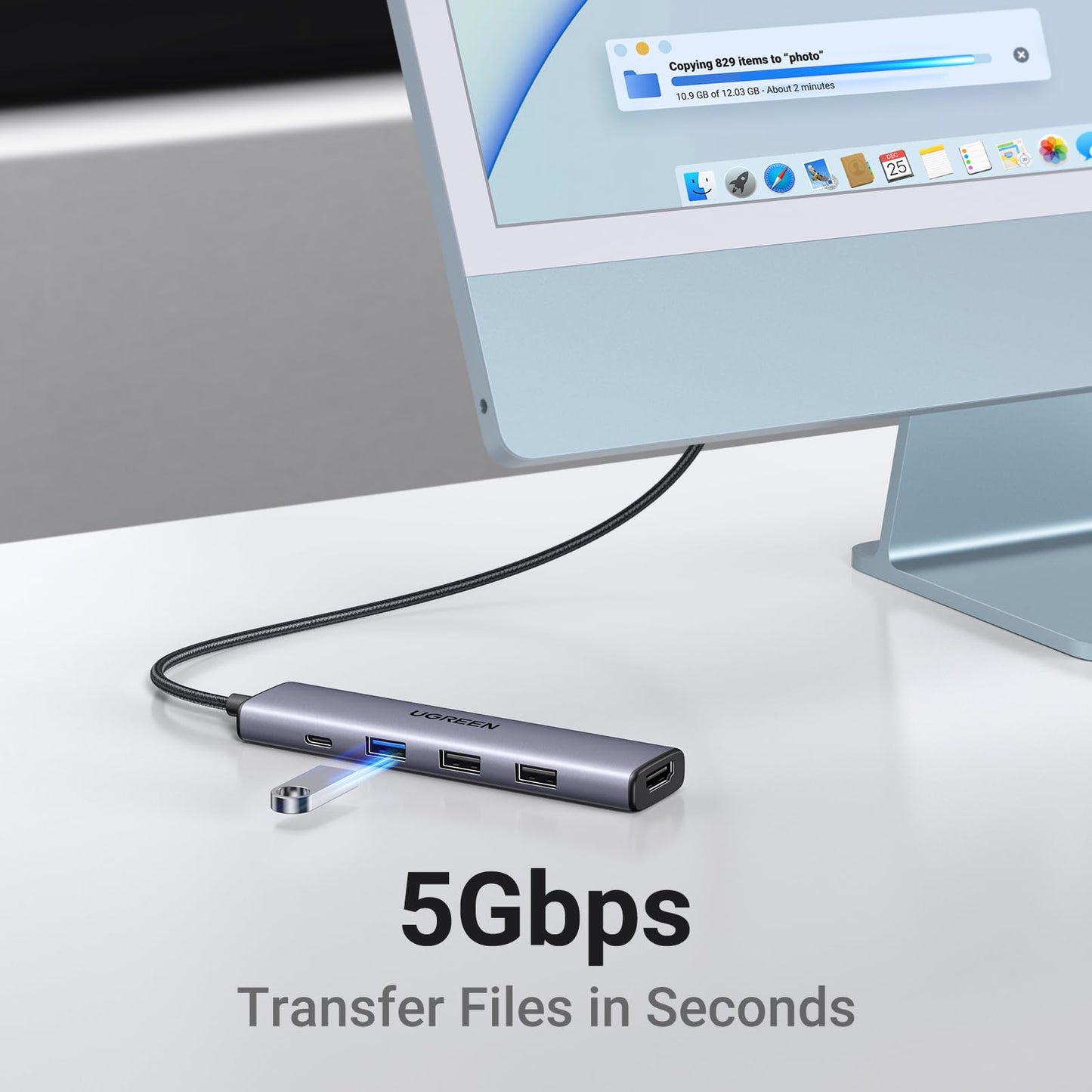UGREEN 5’i 1 Arada USB-C Hub (4K HDMI)