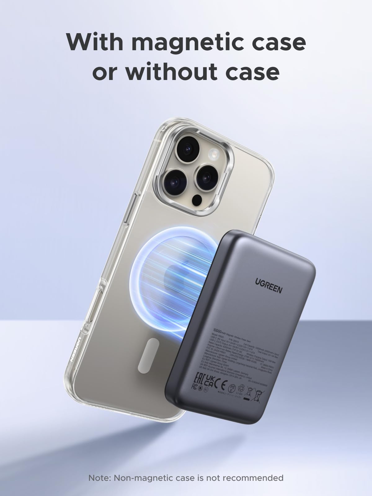 UGREEN Magnetic Power Bank,10,000mAh 7.5W