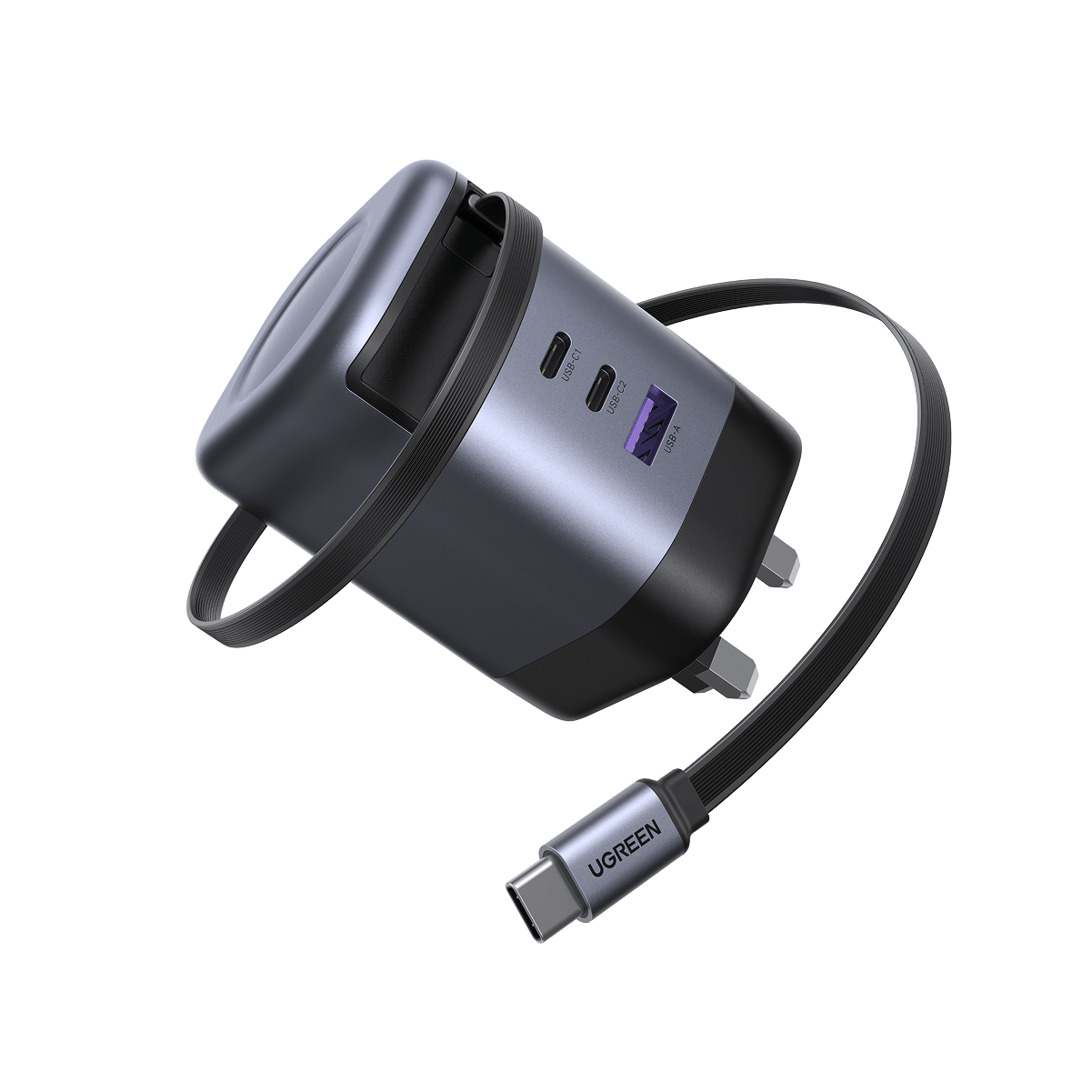 UGREEN Nexode 100W Charger with Retractable USB-C Cable