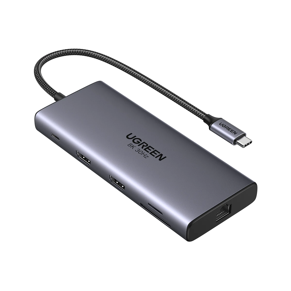 UGREEN Revodok Pro 210 موزع USB-C ‏10 في 1 (منفذ 4K@60Hz ×1، منفذ 8K@30Hz ×1)