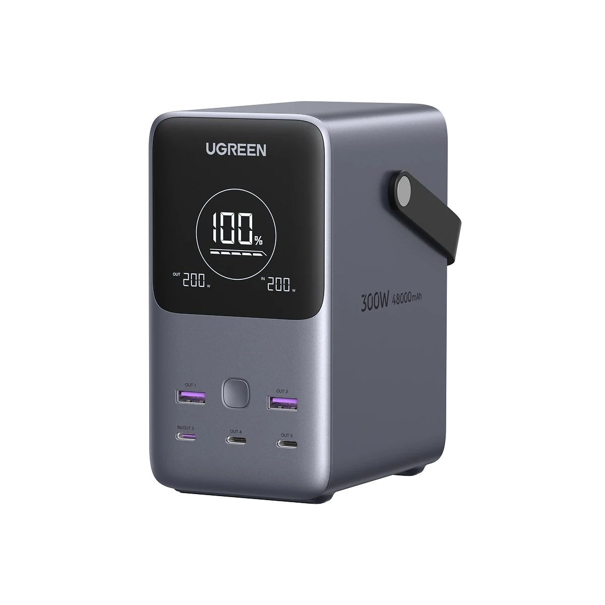 UGREEN Nexode Pro Taşınabilir Güç İstasyonu 48000mAh 300W (Akıllı Dijital Ekranlı)