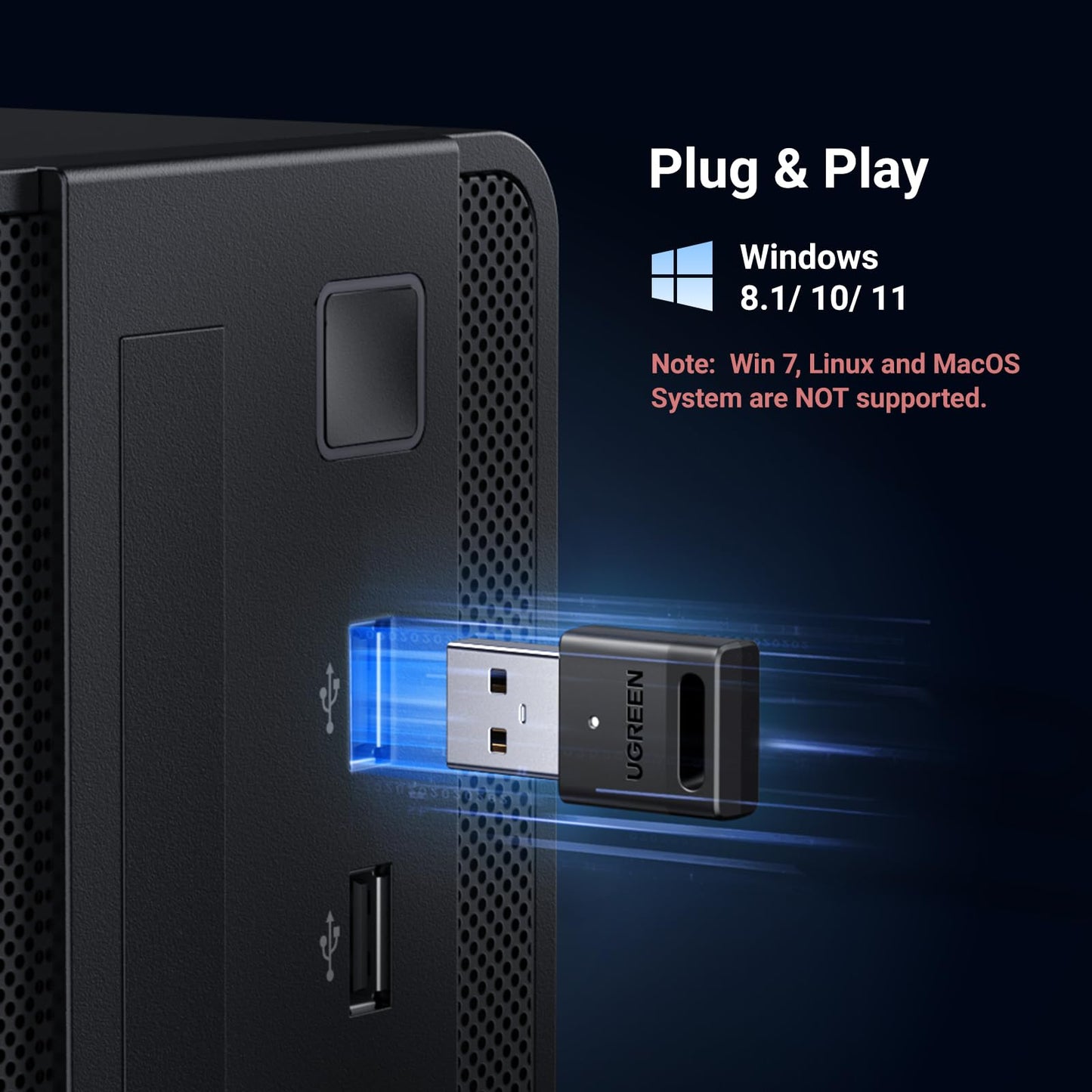 UGREEN USB adattatore Bluetooth per PC Bluetooth ricevitore 5.0 Dongle Mini form UGREEN USB adattatore Bluetooth per PC Bluetooth ricevitore 5.0 Dongle Mini form