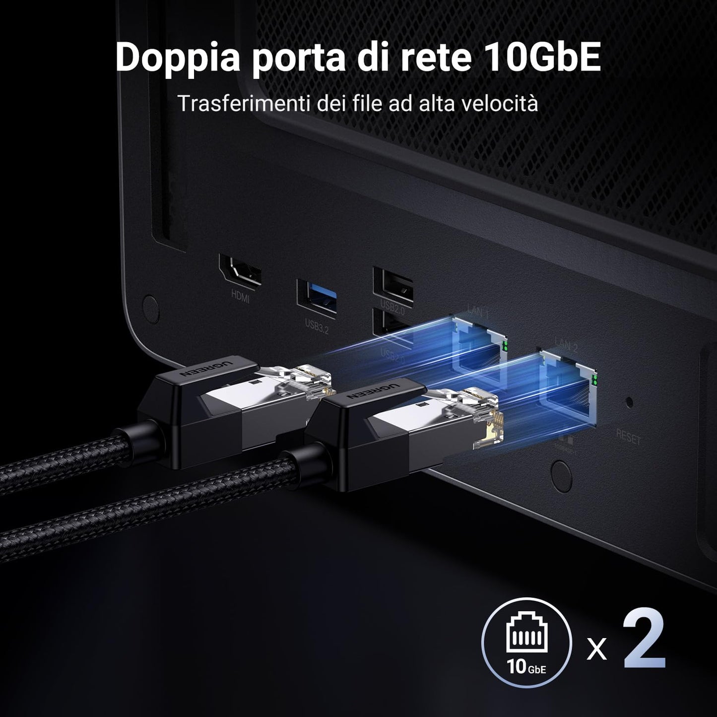 UGREEN NASync DXP6800 Pro, NAS desktop a 6 bay, CPU Intel i5 1235u 10-Core