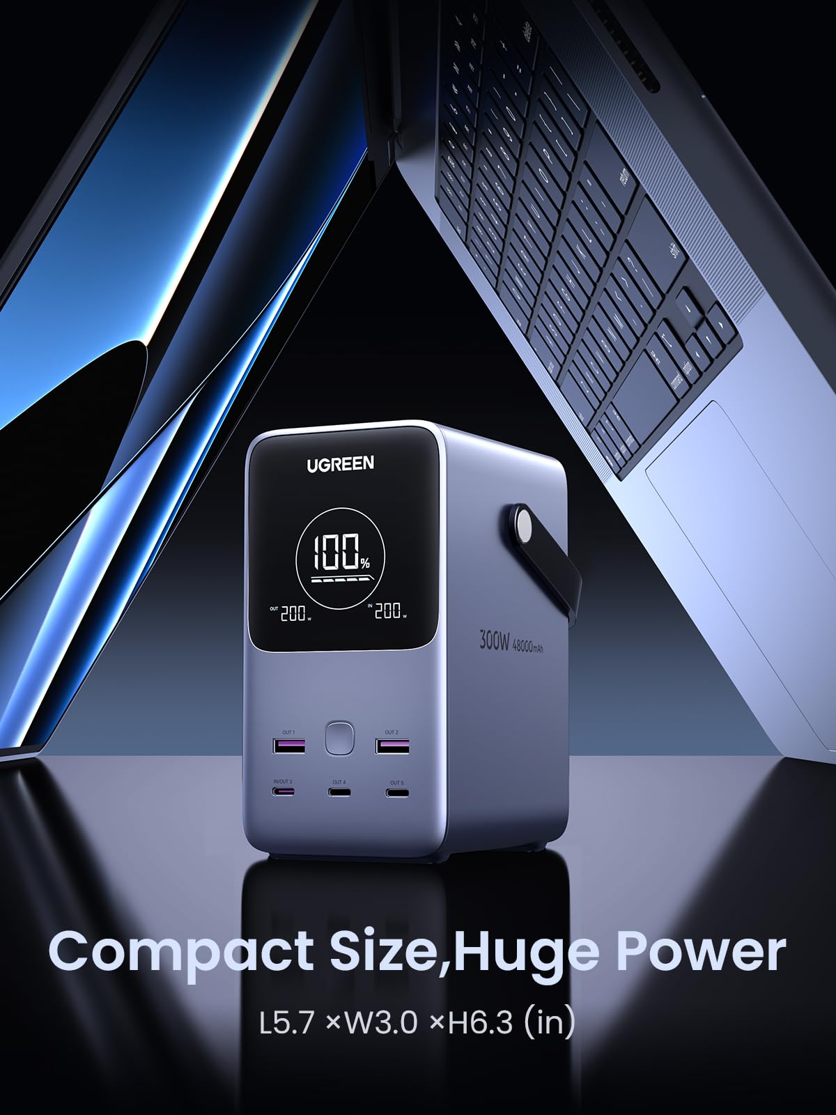 UGREEN Power Bank 300W 48000mAh Carga rápida portátil
